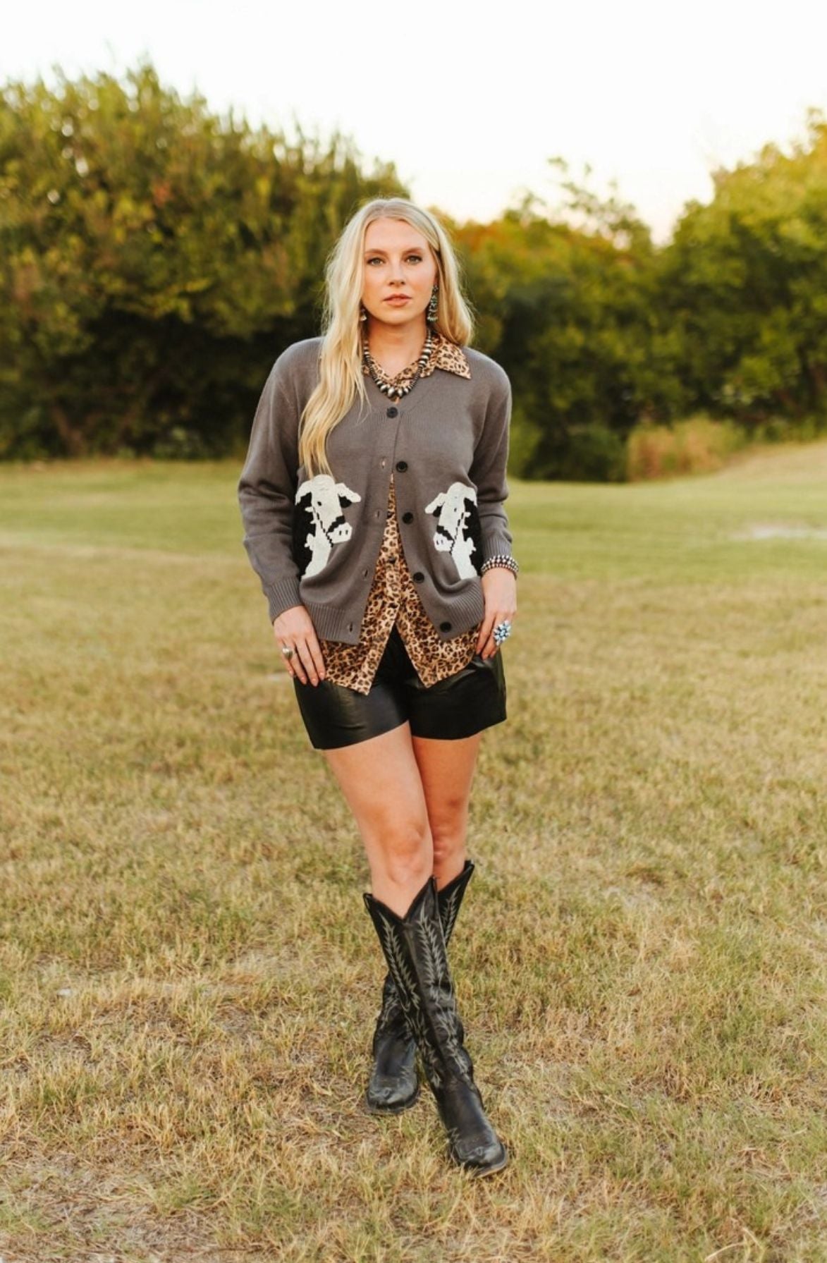 Feral Heart Leopard Button Up