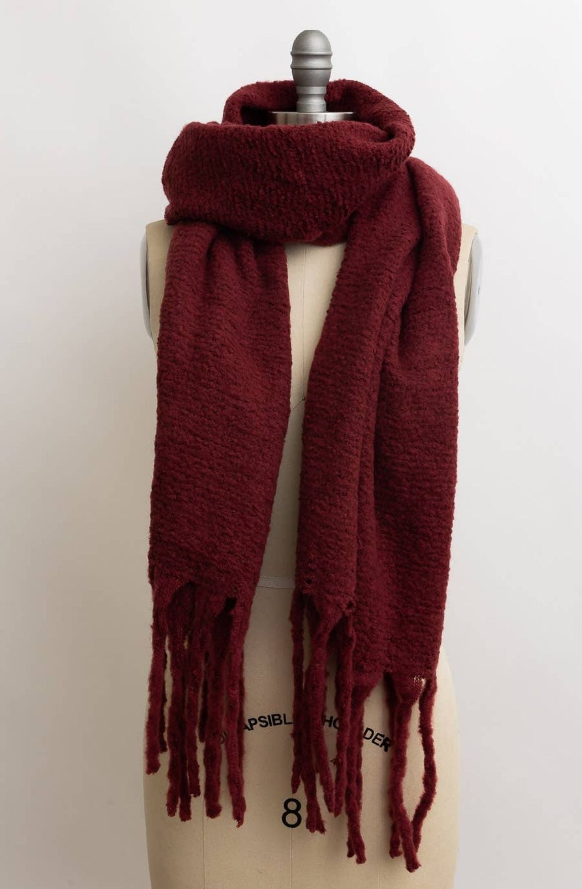 Bordeaux Plush Scarf