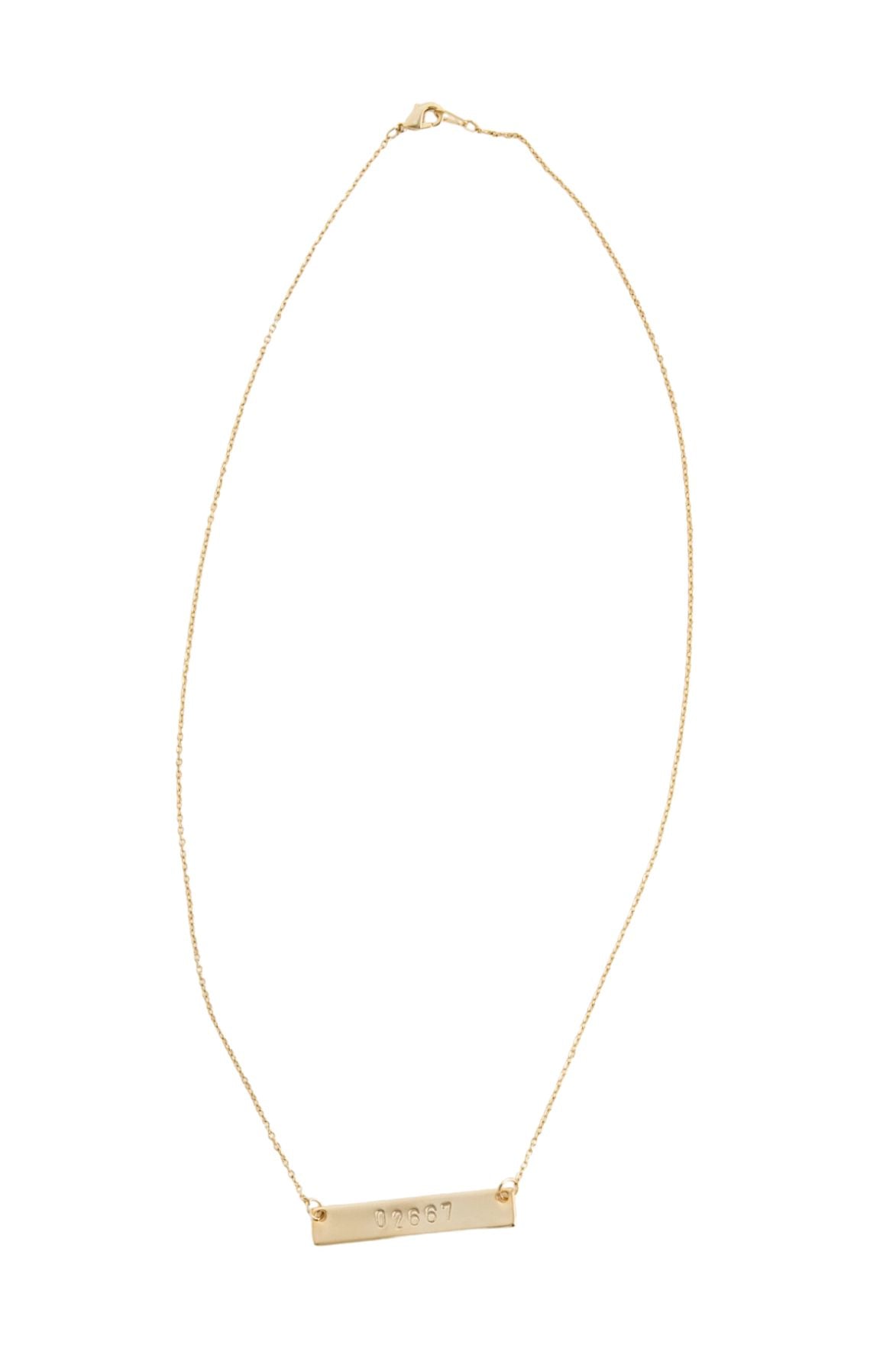 Custom Hometown Zip Code Necklace