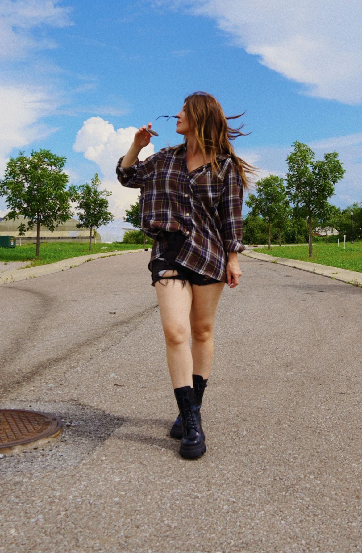 Oversized Plaid Flannel Button Down