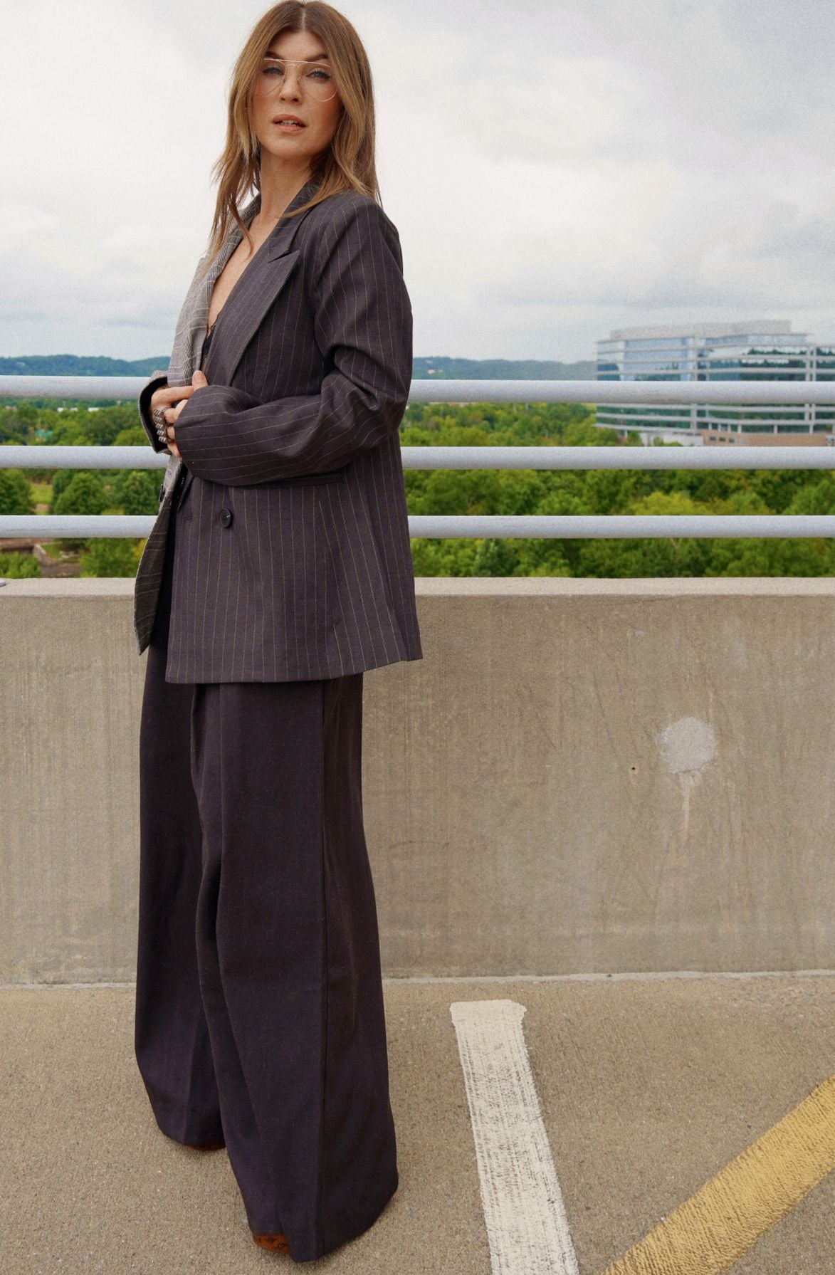 The Color Block Plaid Blazer