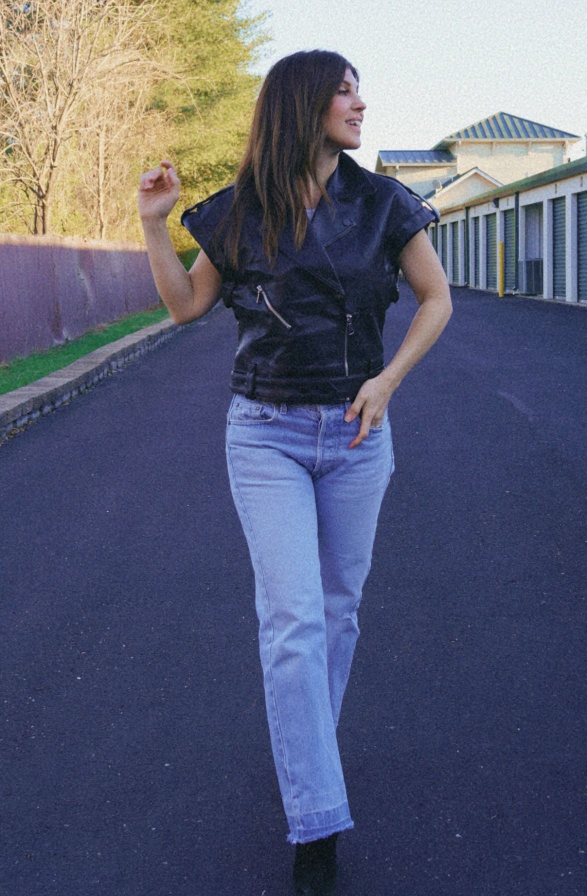 Sleeveless Moto Jacket