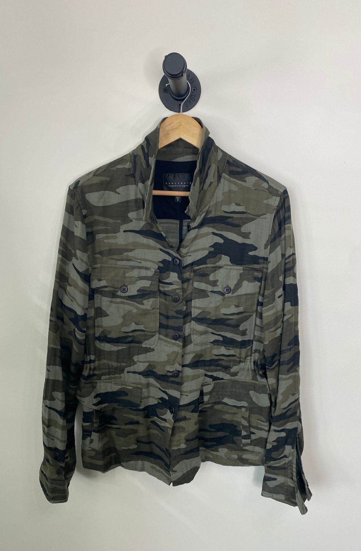 Sanctuary Button Down Camo Shirt