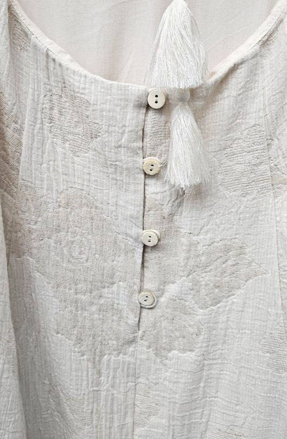 Cream Gauzy Dress