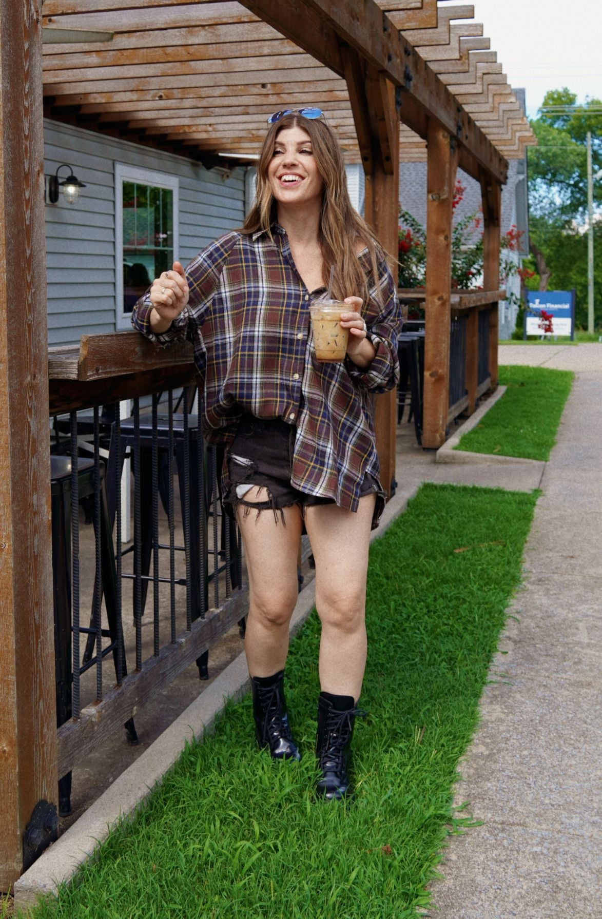 Oversized Plaid Flannel Button Down