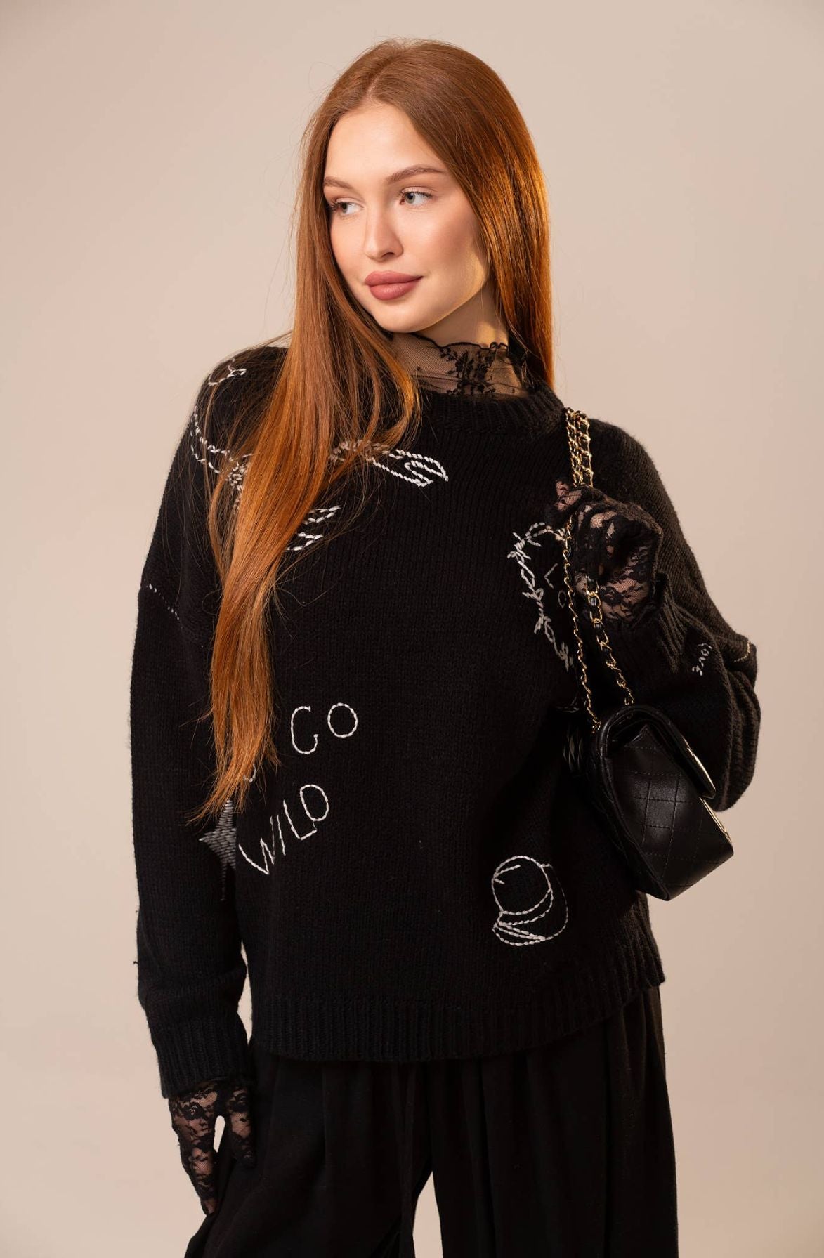 Unhinged Black Sweater