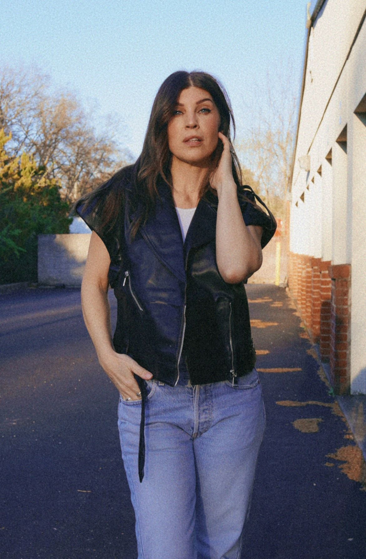 Sleeveless Moto Jacket