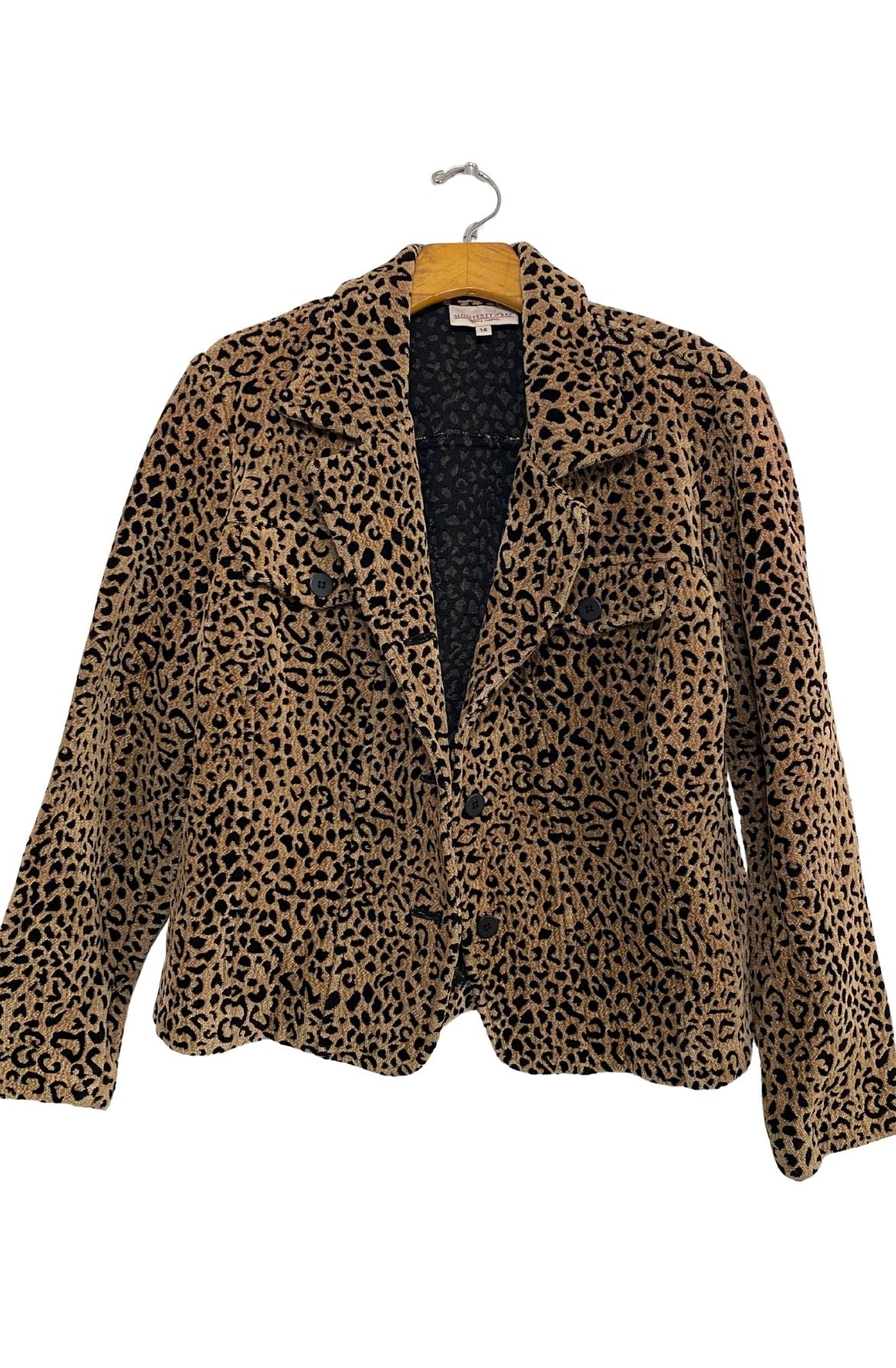 Vintage 90s Monterey Bay Leopard Jacket