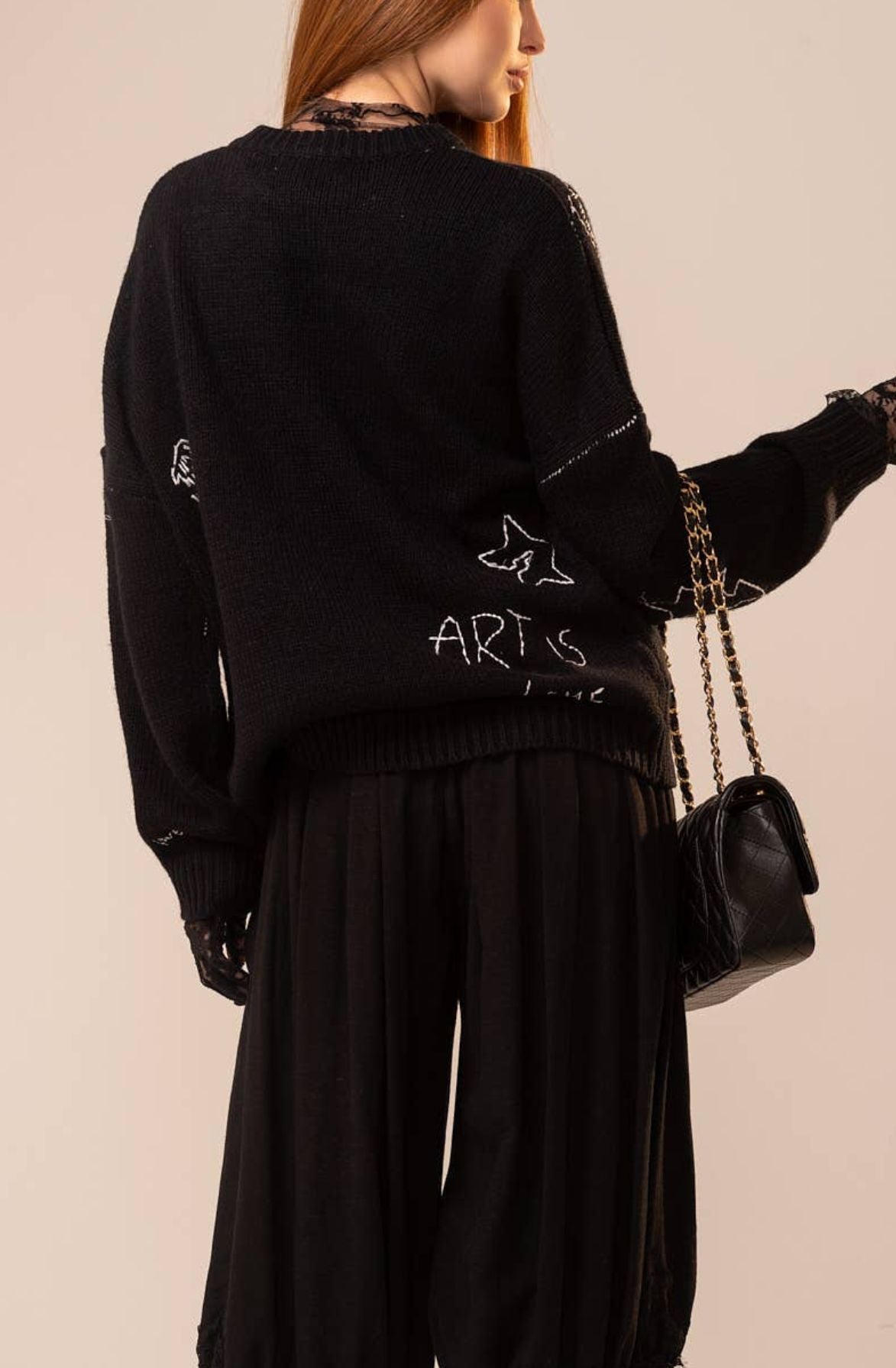 Unhinged Black Sweater