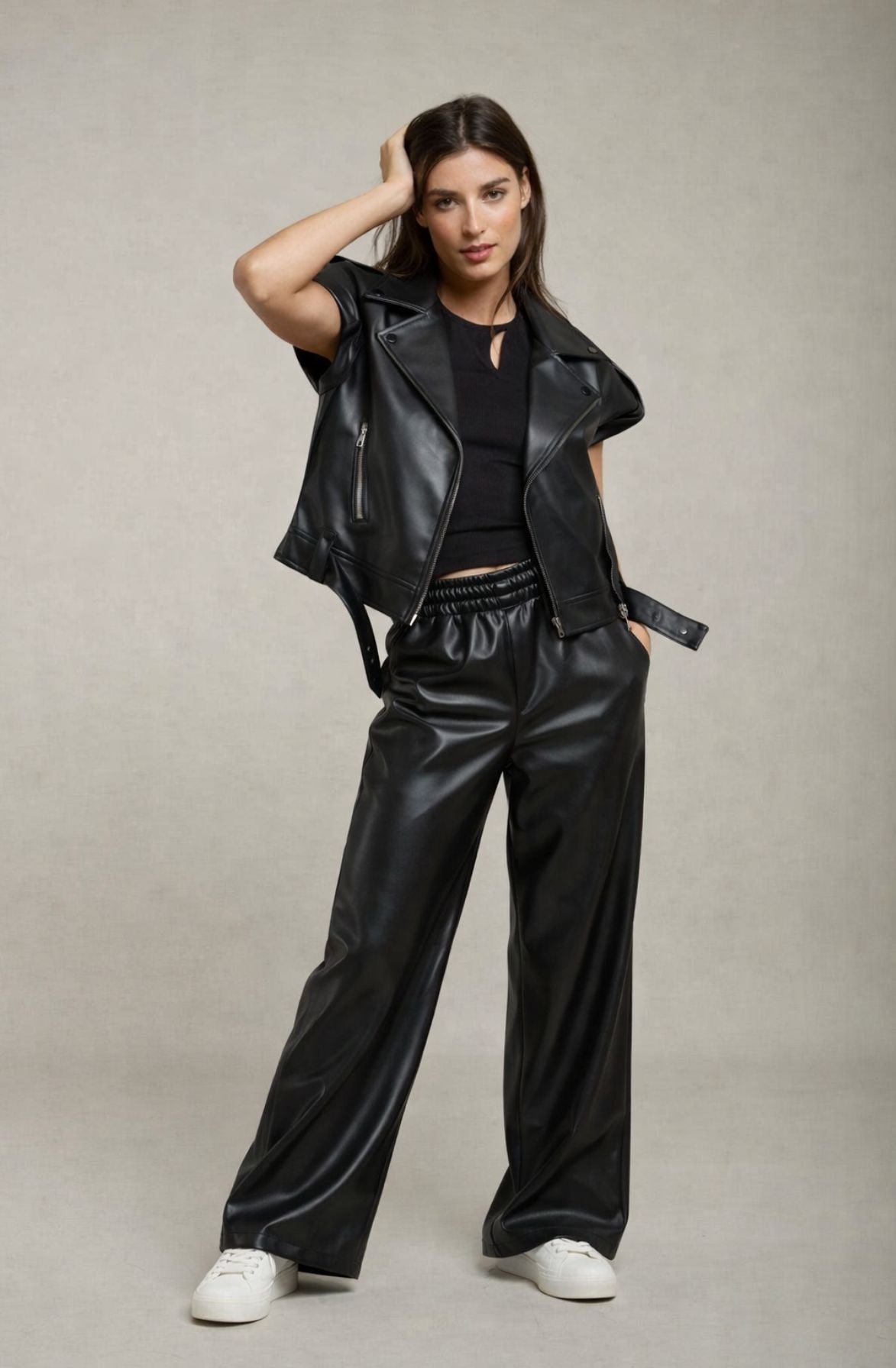 Sleeveless Moto Jacket