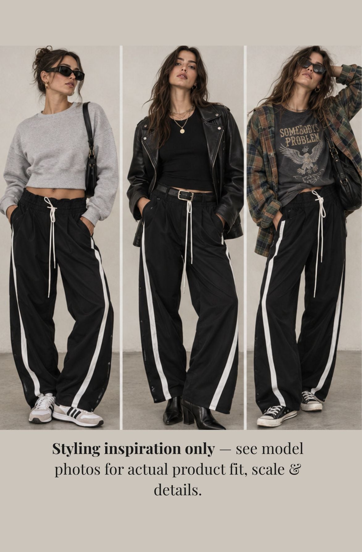Off Duty Contrast Stripe Windbreaker Pants