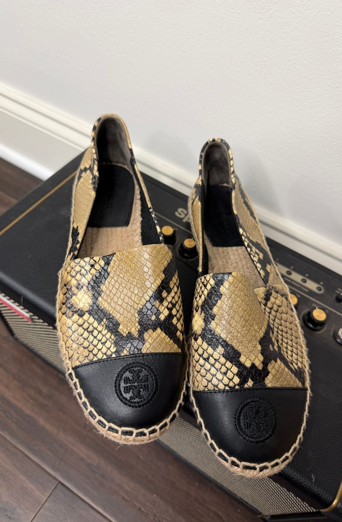 Tory Burch Snake Print Espadrilles