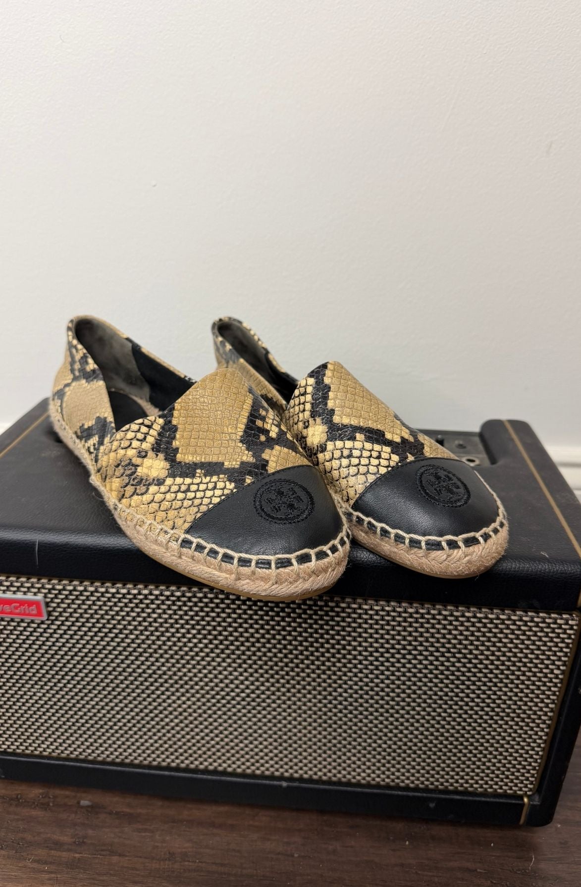 Tory Burch Snake Print Espadrilles