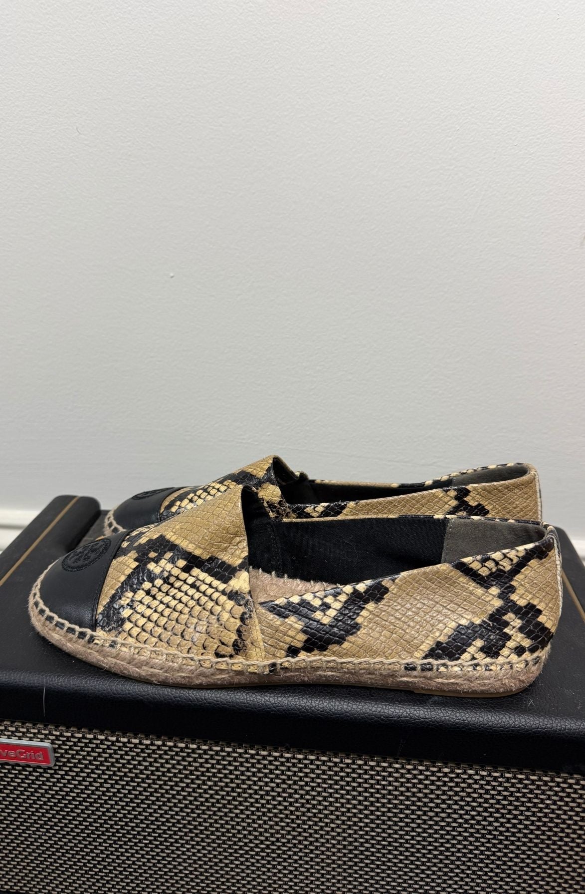 Tory Burch Snake Print Espadrilles
