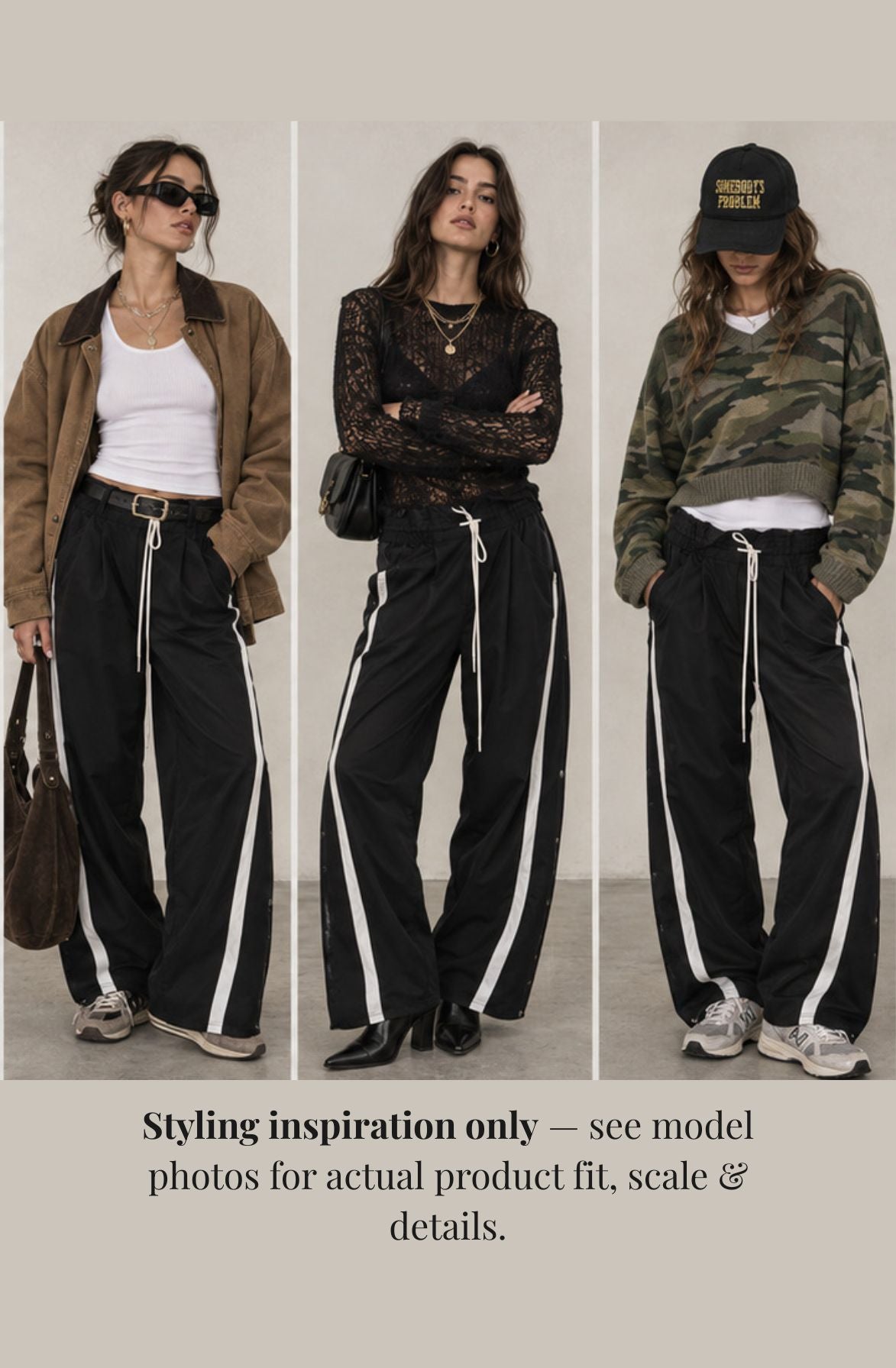 Off Duty Contrast Stripe Windbreaker Pants