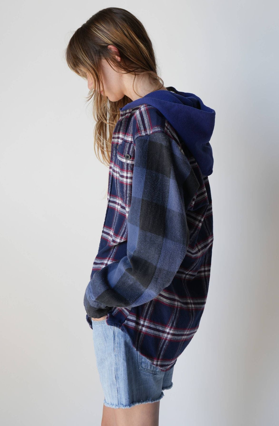 Reworked Vintage Hooded Flannel