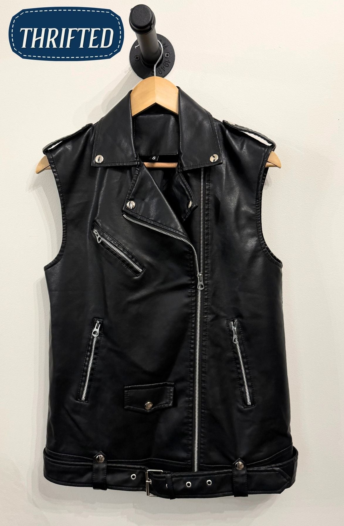 Oversized Vegan Leather Vest