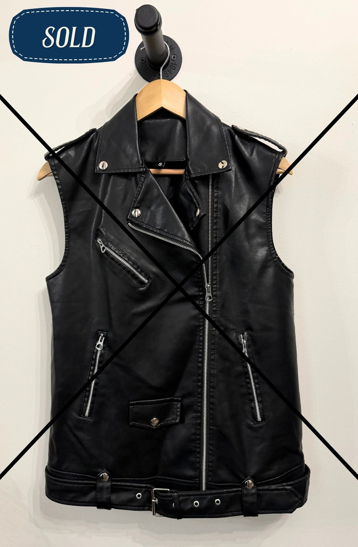 Oversized Vegan Leather Vest