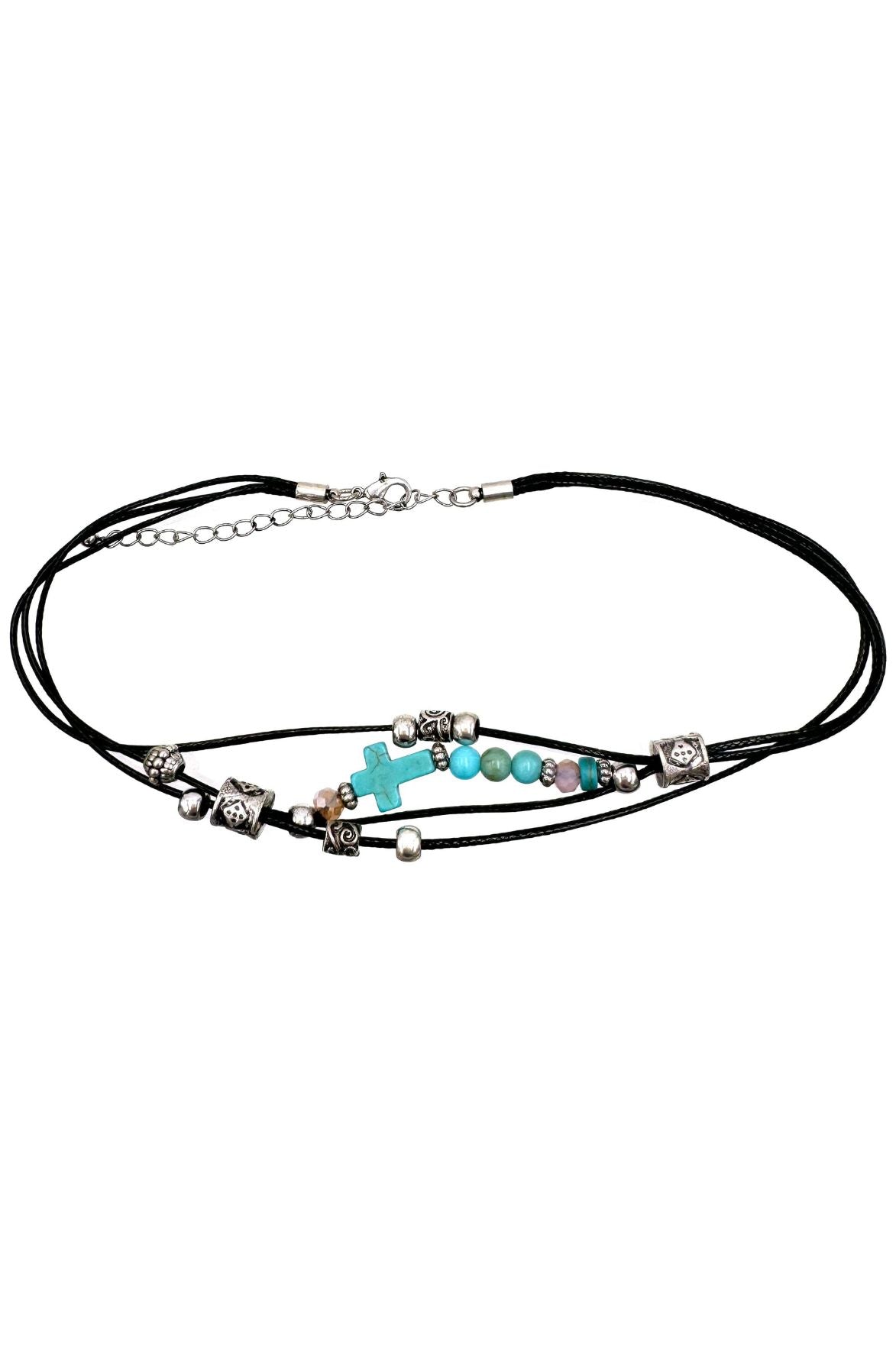 Turquoise Cross Choker