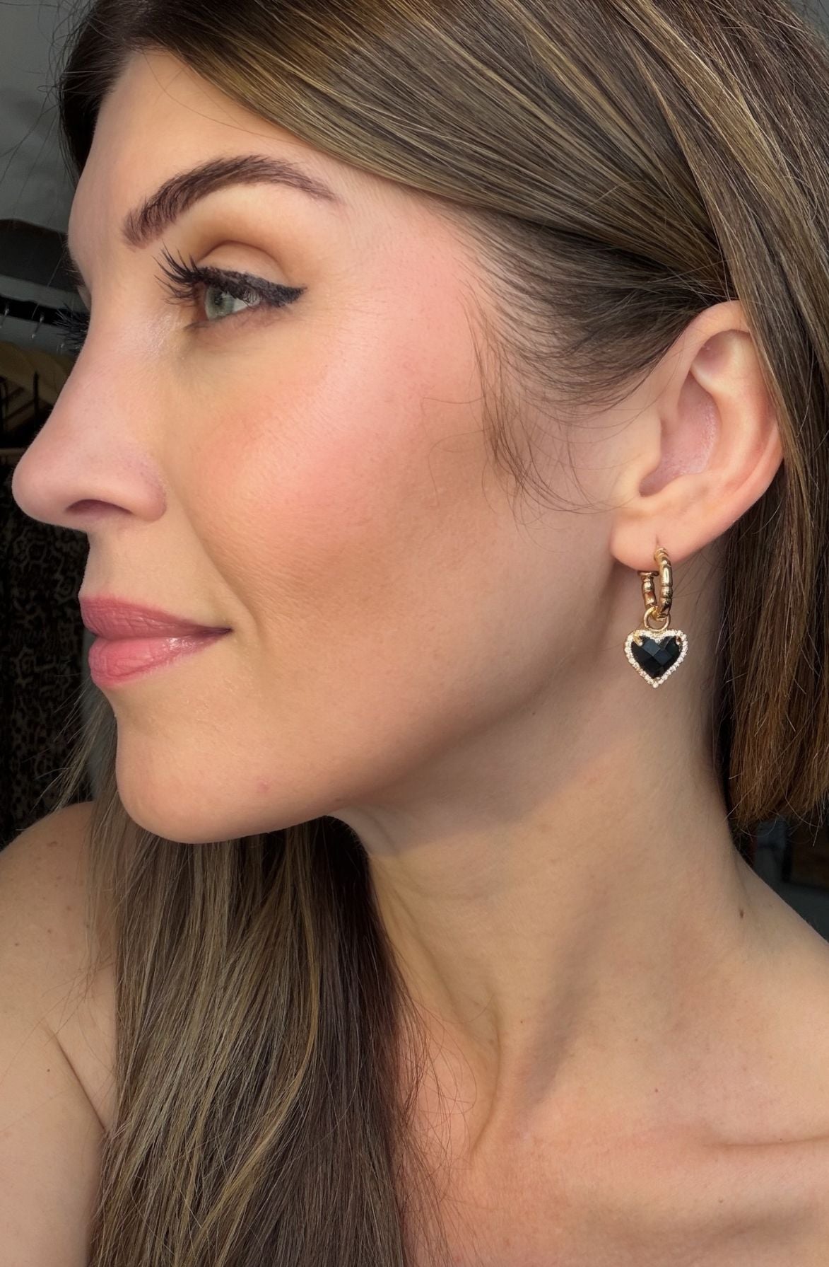 Black Heart Earrings