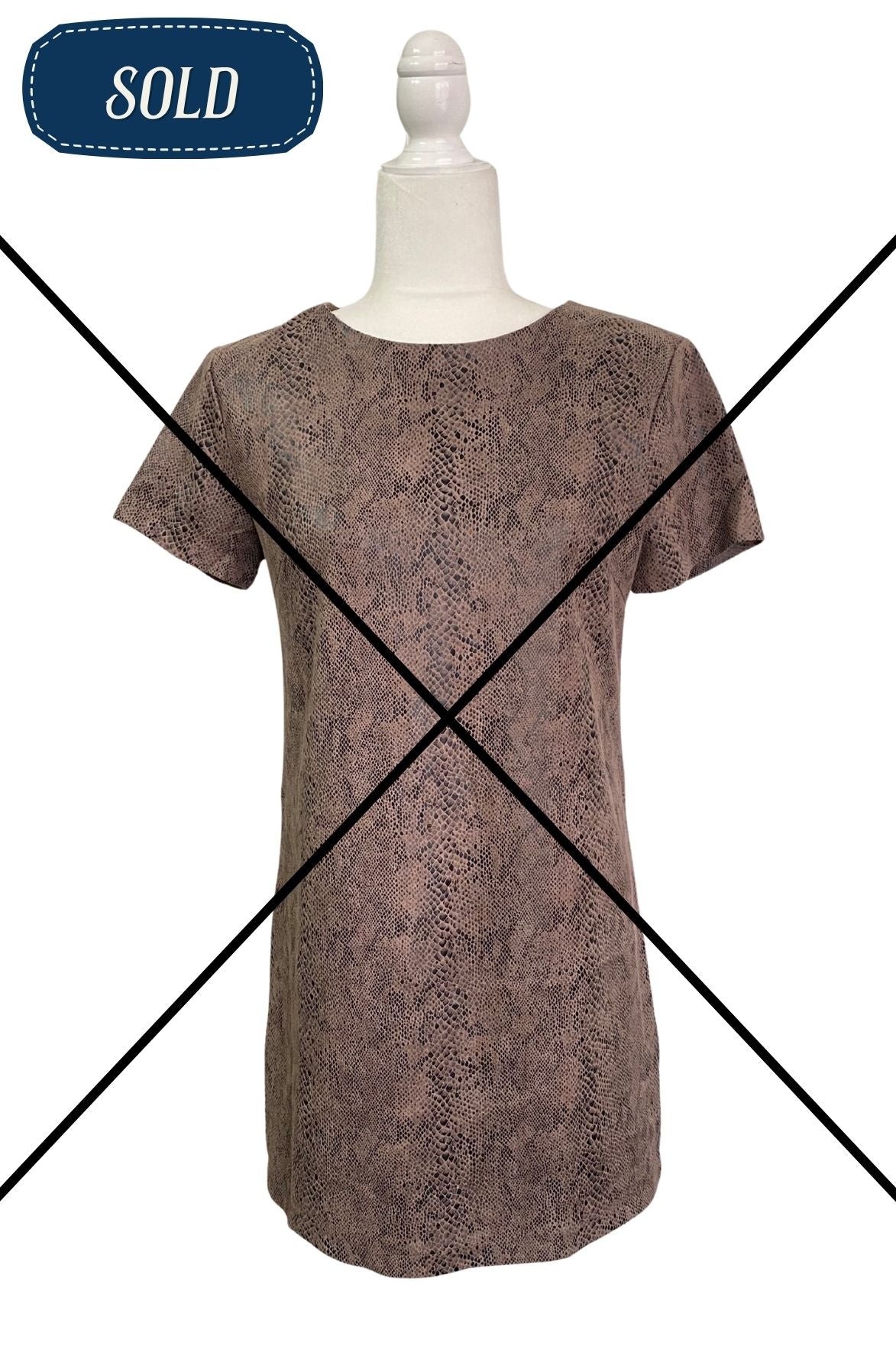 Snakeskin Shift Dress