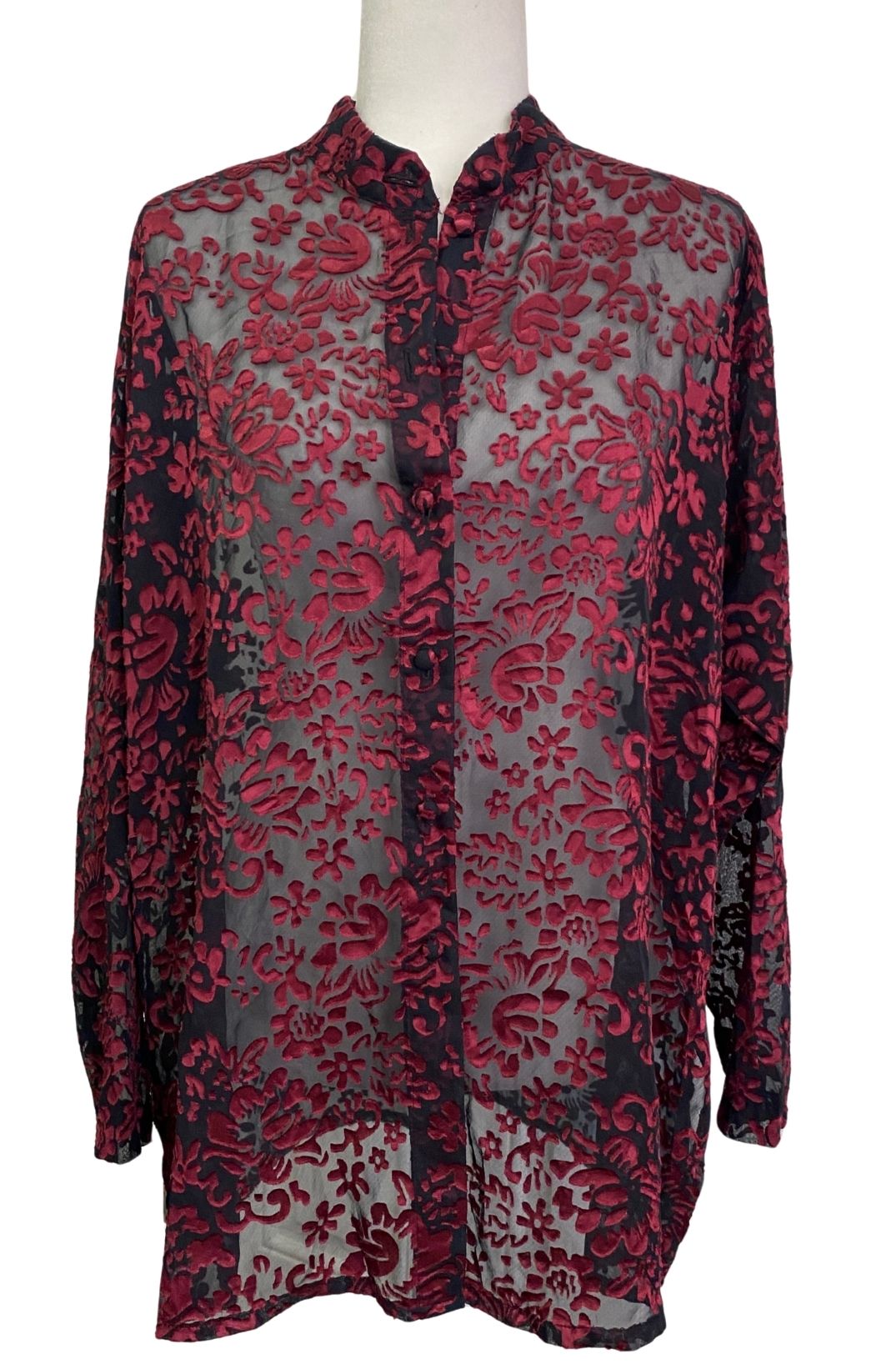 Vintage Semi Sheer Floral Top *Rare Find