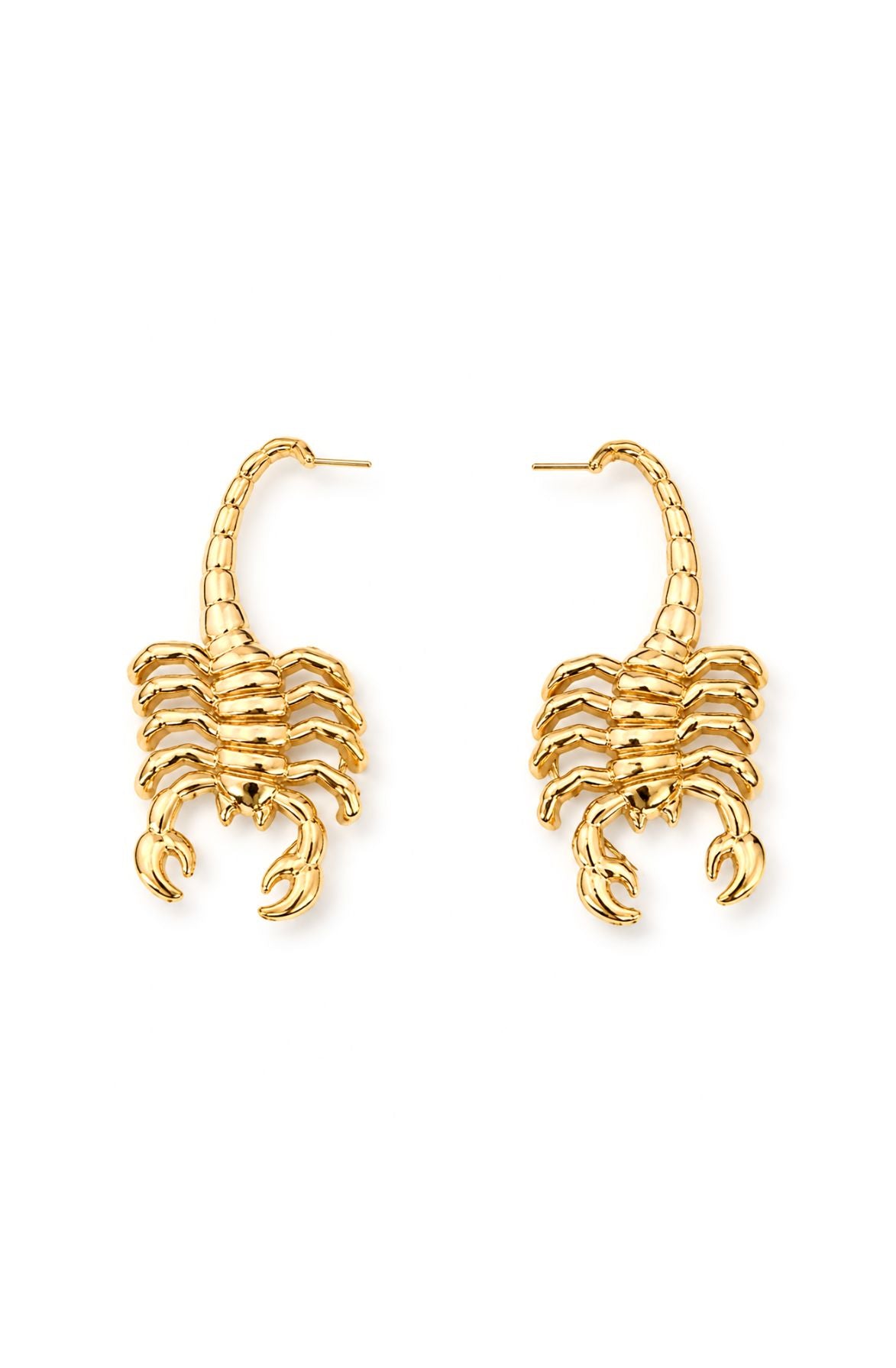 Gold Scorpion Stud Earrings