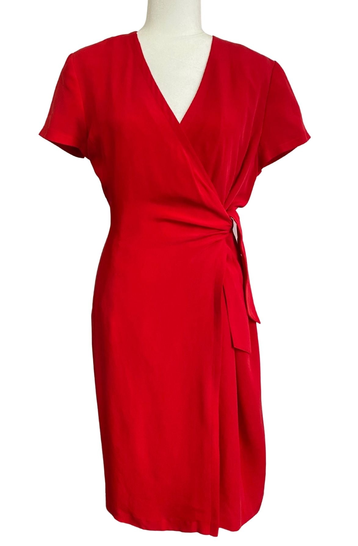 100% Silk Red Dress (Vintage)
