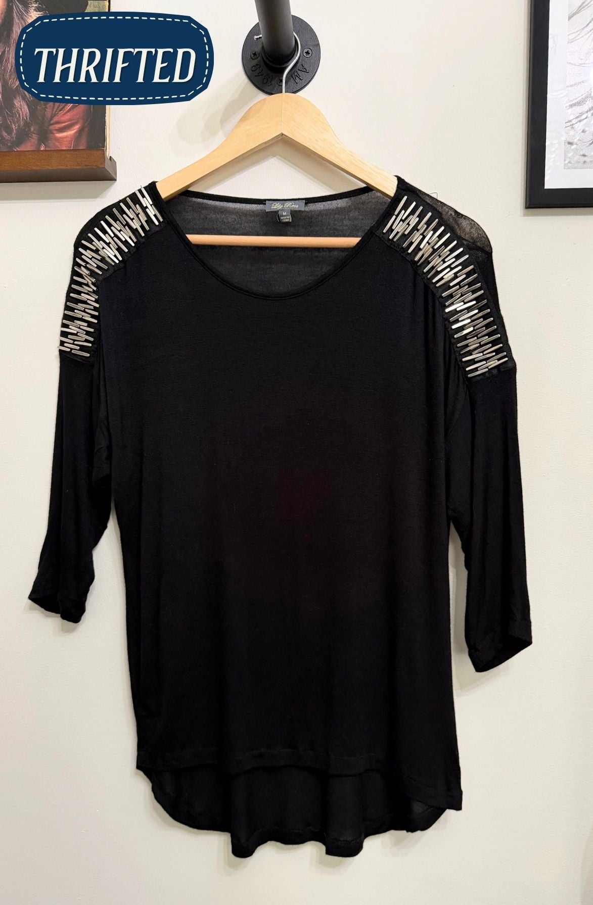 Studded Shoulder Top