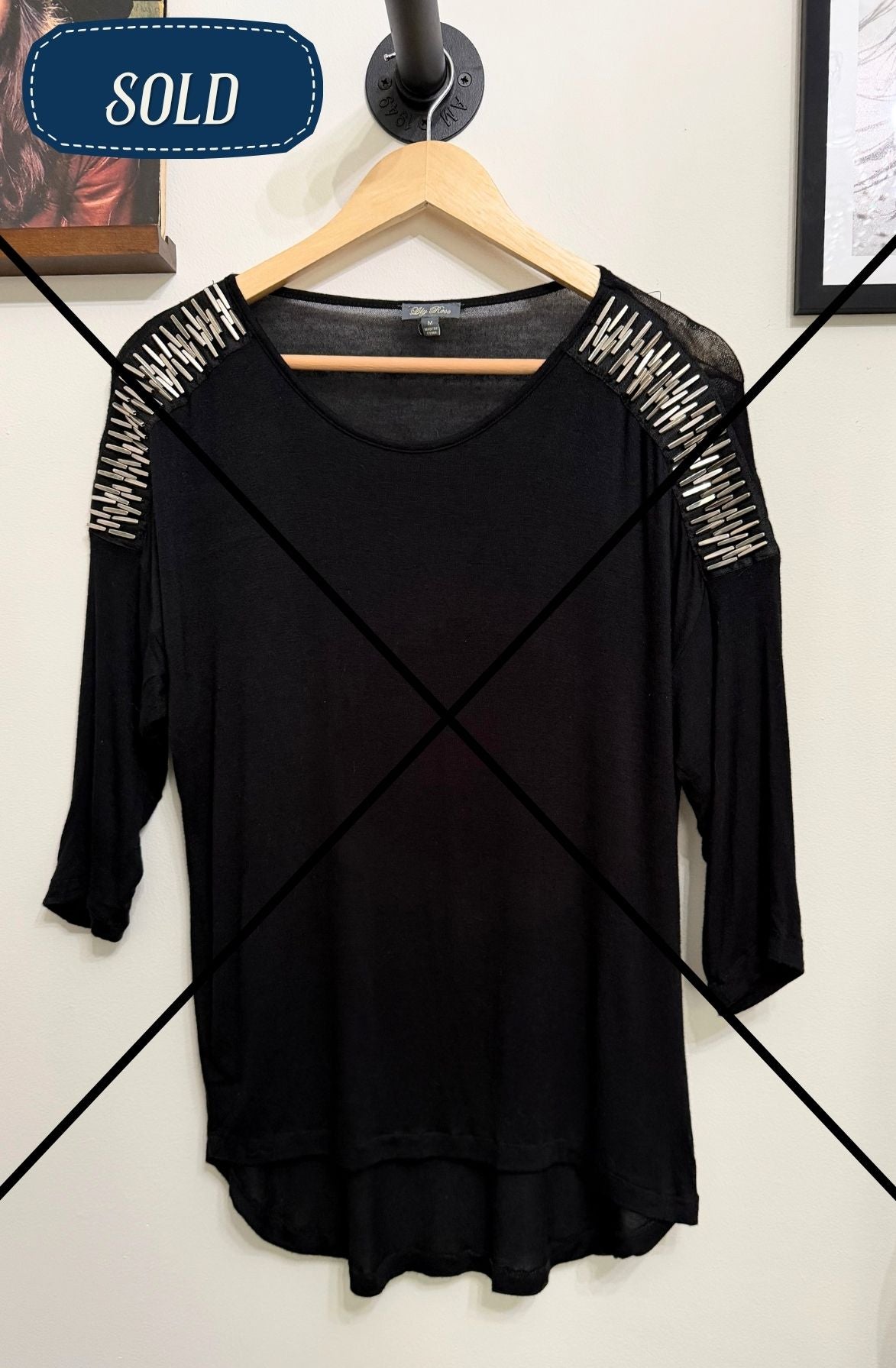 Studded Shoulder Top