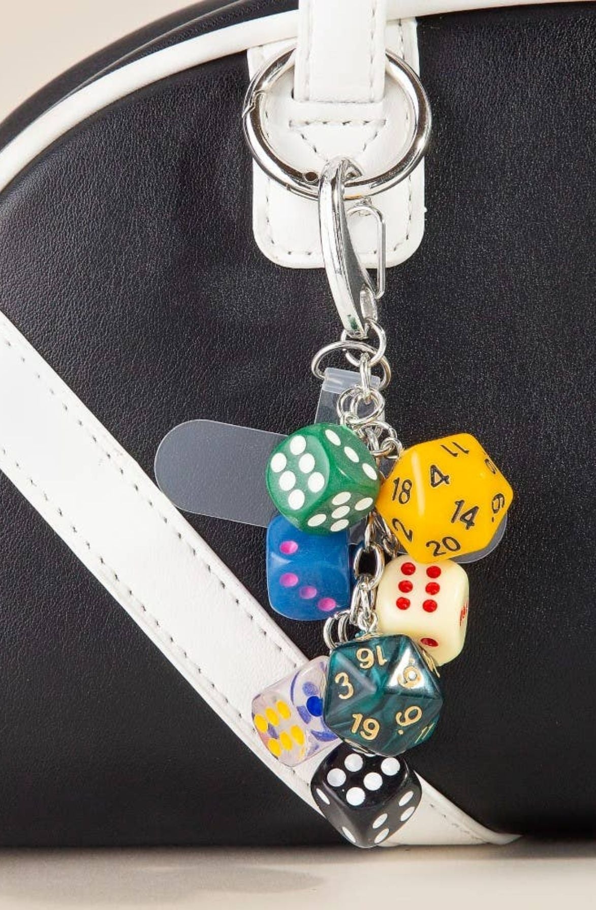 Seven Dice Chain Bag Charm