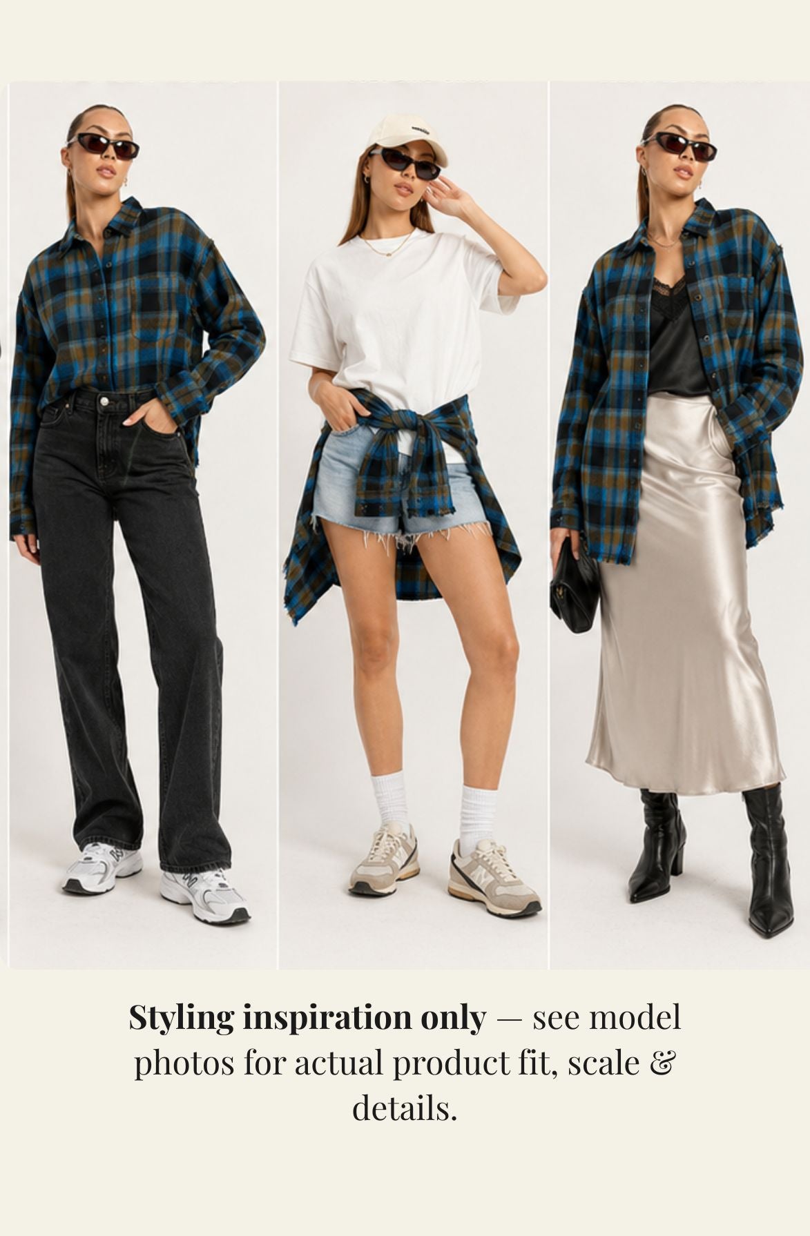 Acid Wash Oversized Flannel Shirt