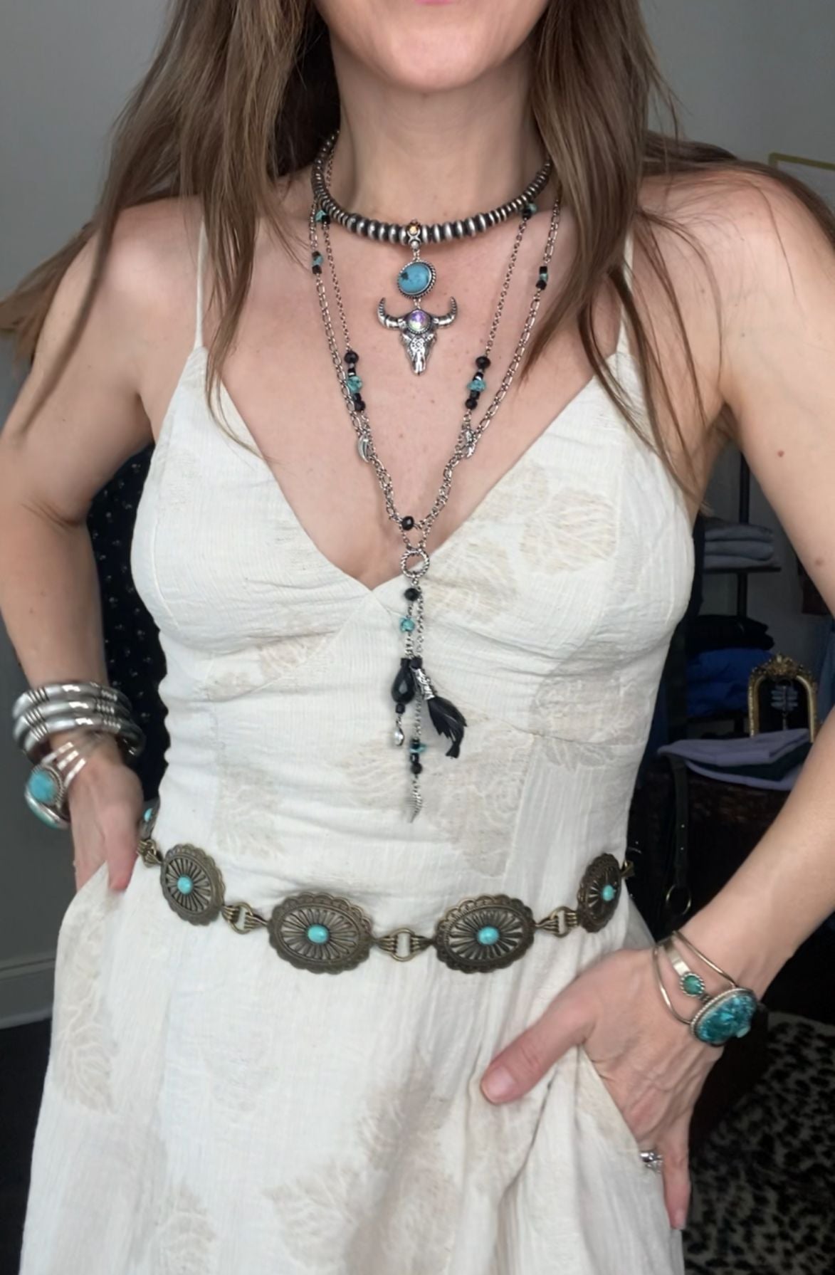 Cream Gauzy Dress