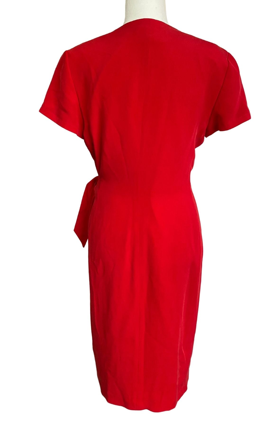 100% Silk Red Dress (Vintage)
