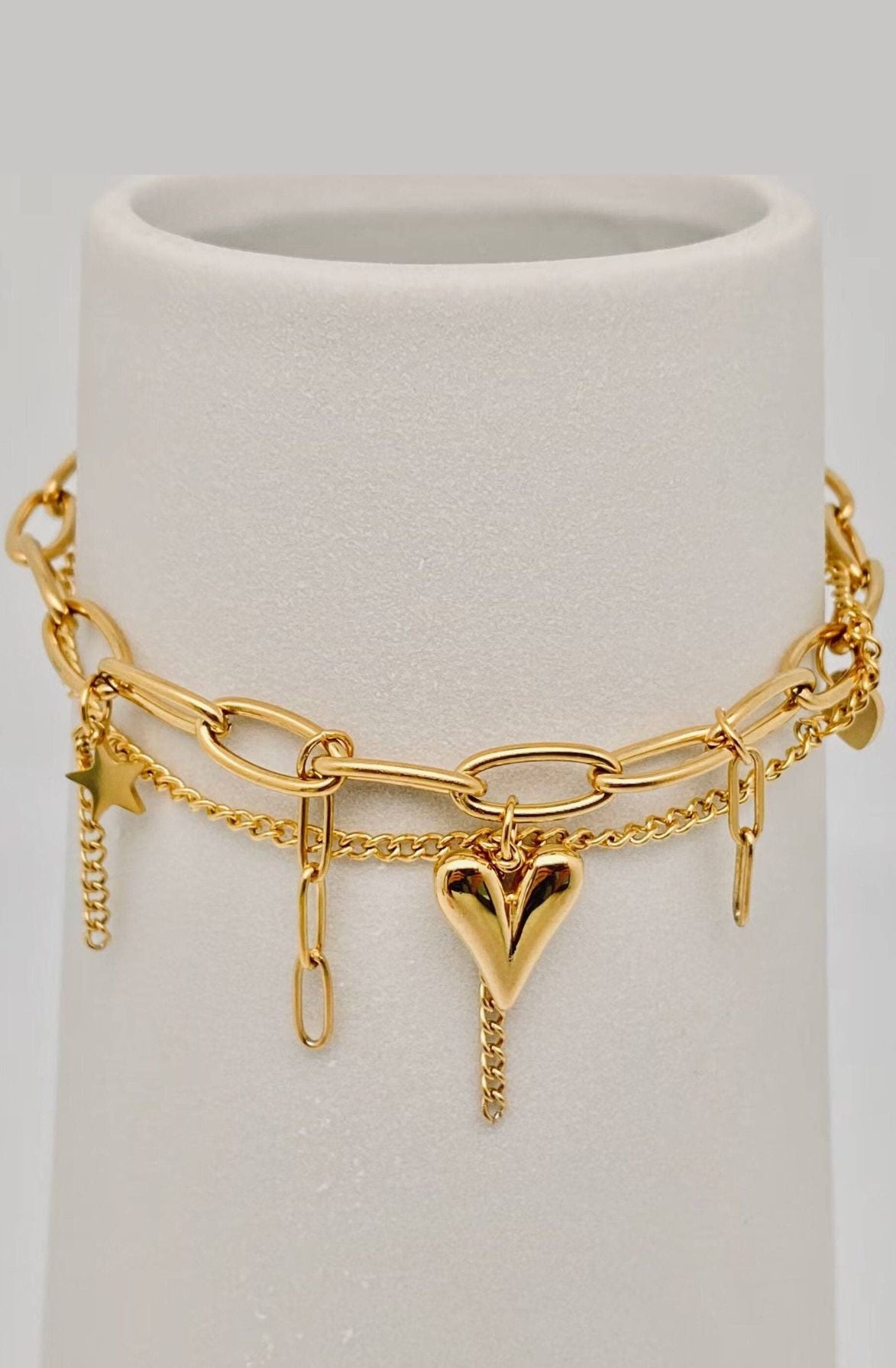 Gold Heart Bracelet