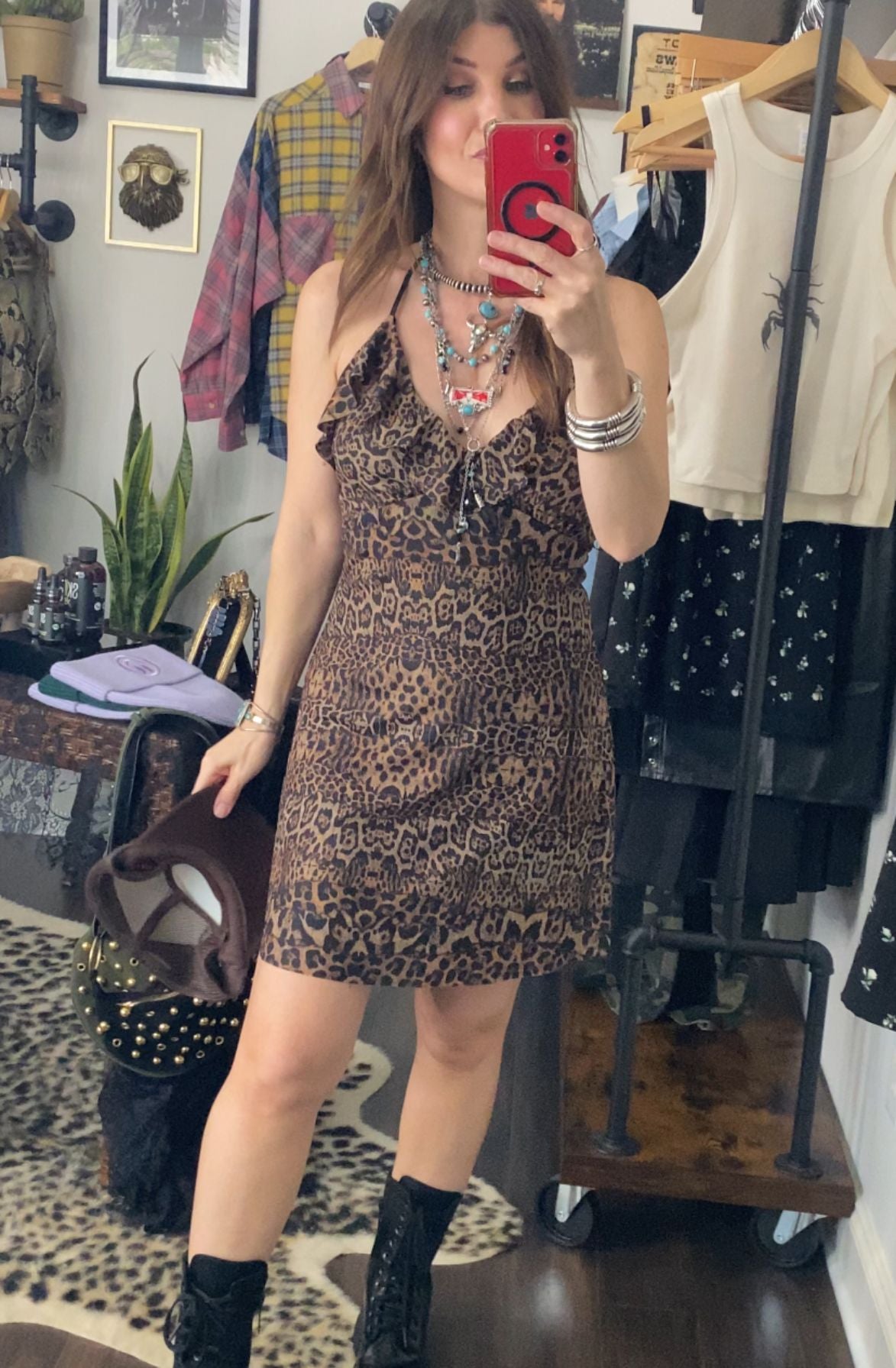 Leopard Ruffle Dress