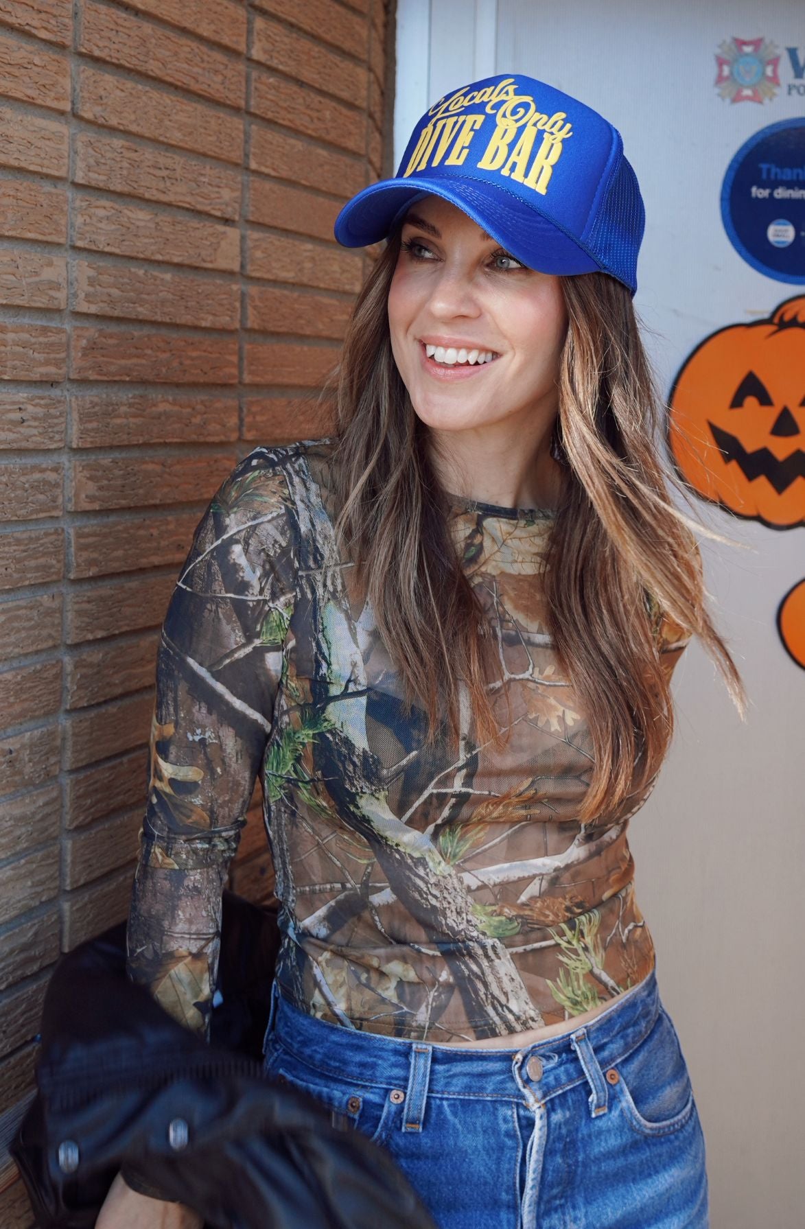 Backroads Sheer Camo Top