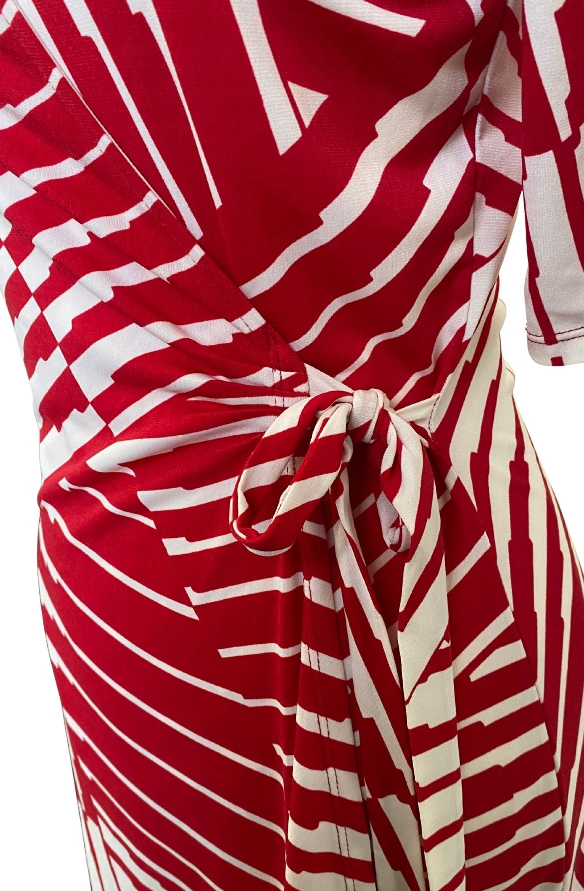 Abstract Wrap Dress