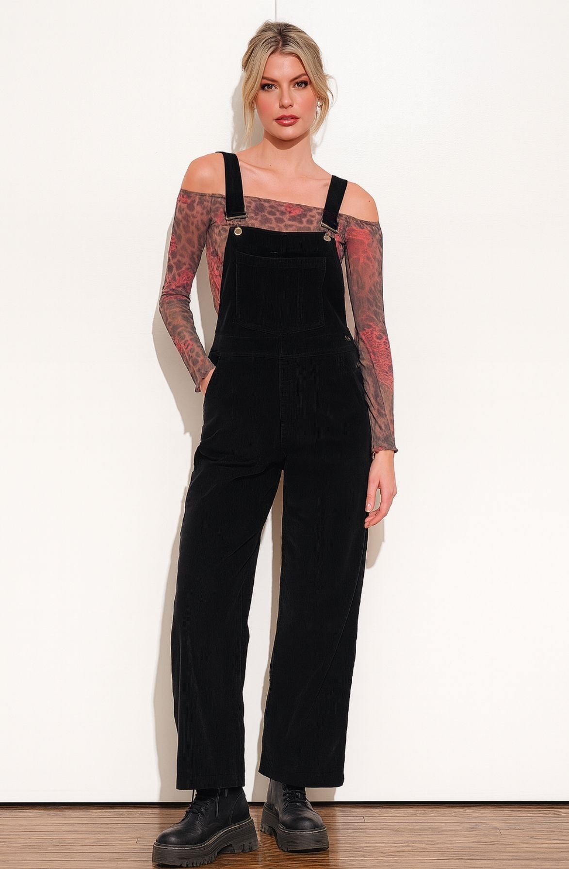 Leopard Off Shoulder Top