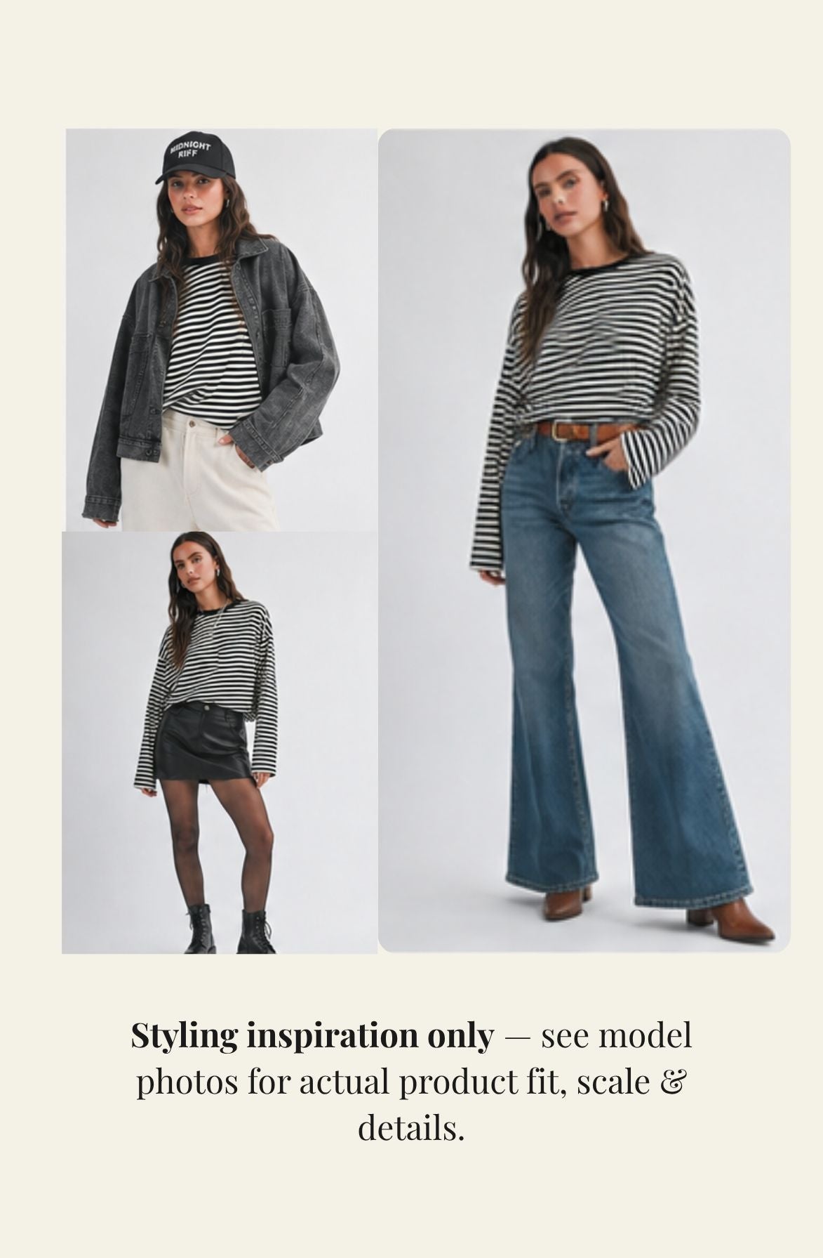 Oversized Stripe Long Sleeve Top