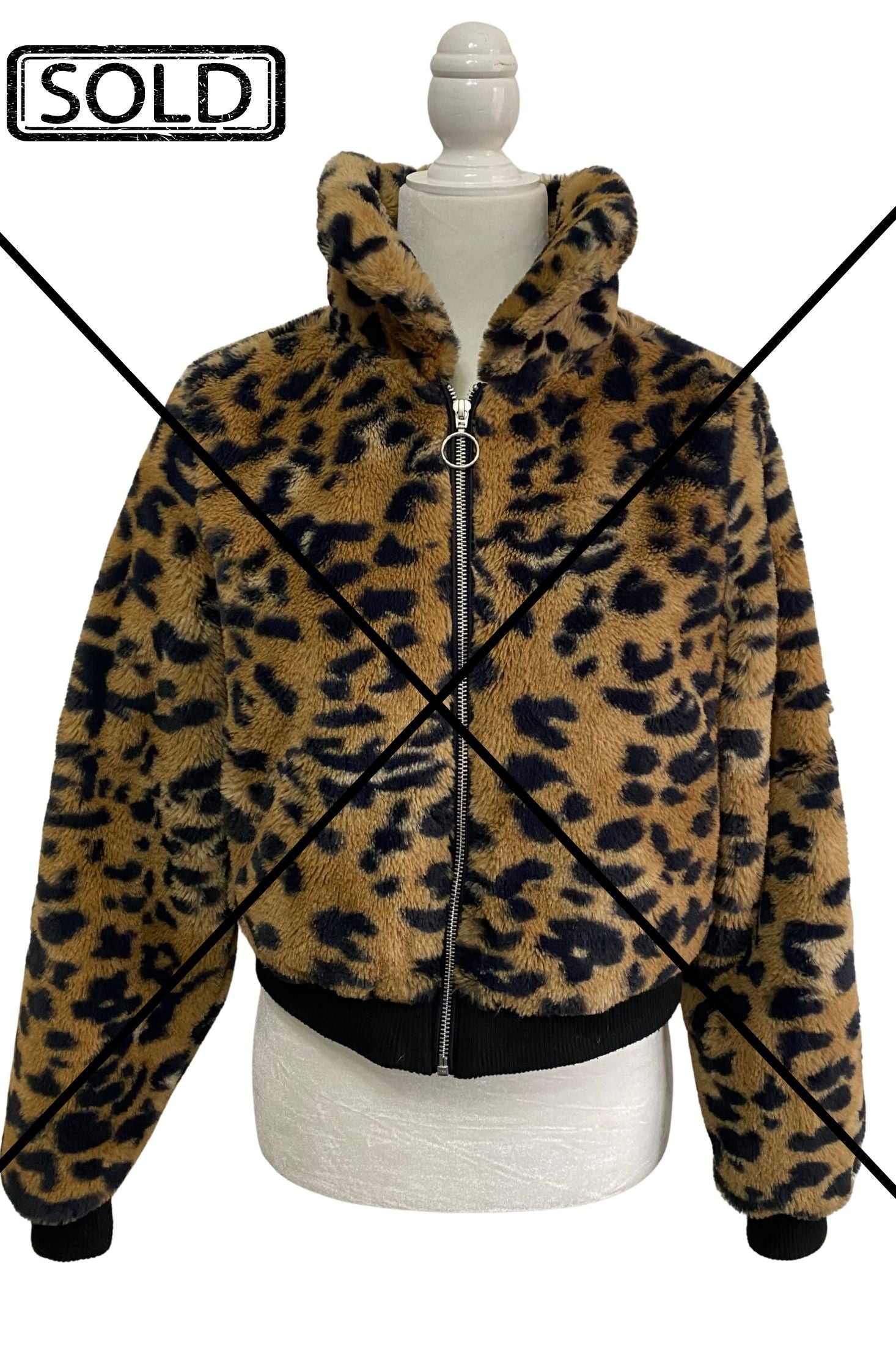 Leopard Zip Up Jacket