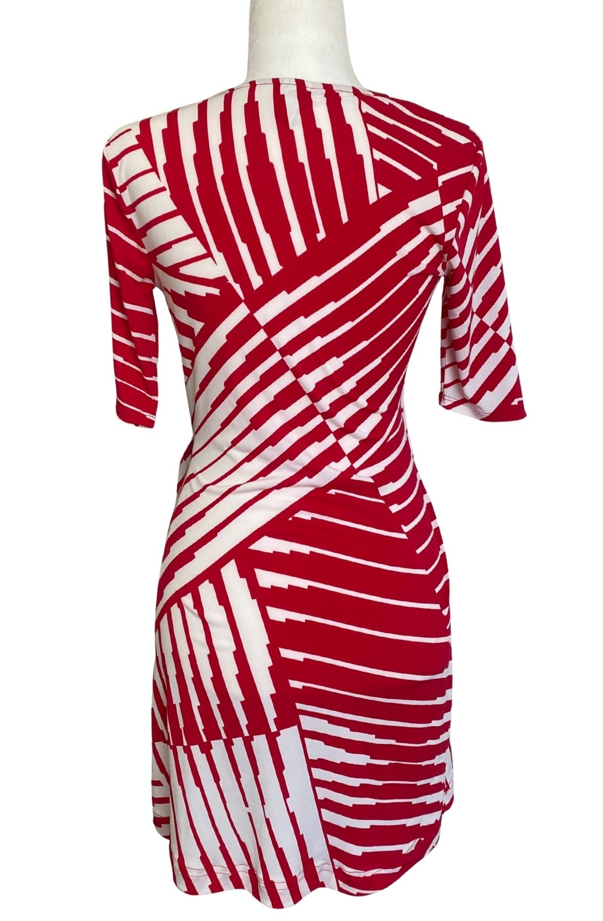 Abstract Wrap Dress
