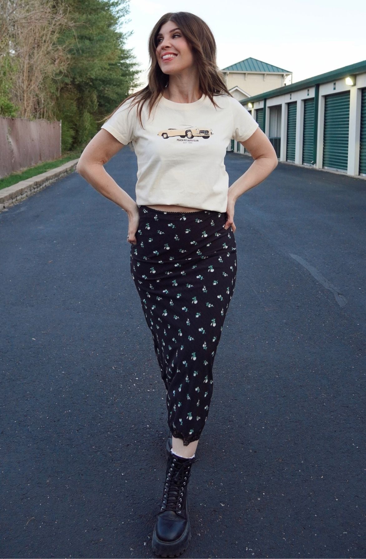 Floral Midi Skirt