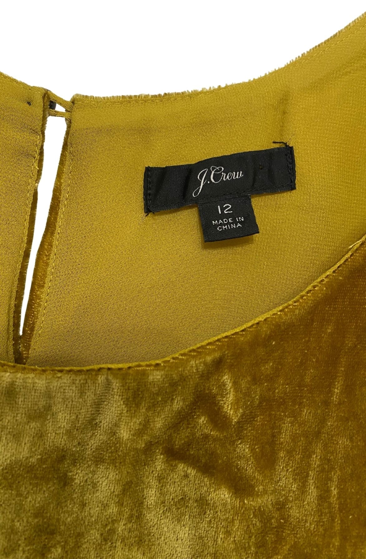J. Crew Gold Velvet Tank