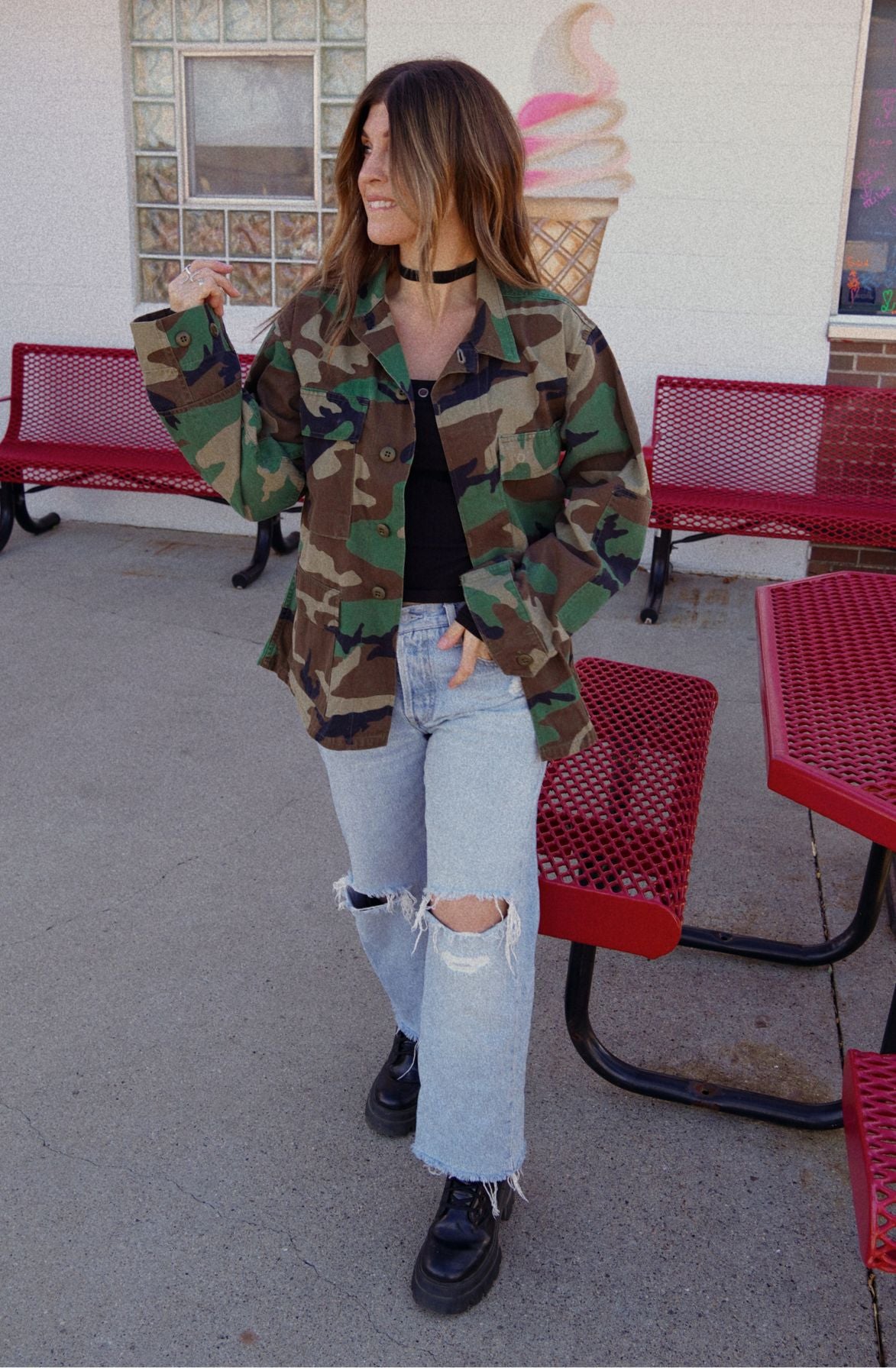 Reworked Vintage Camo Jacket