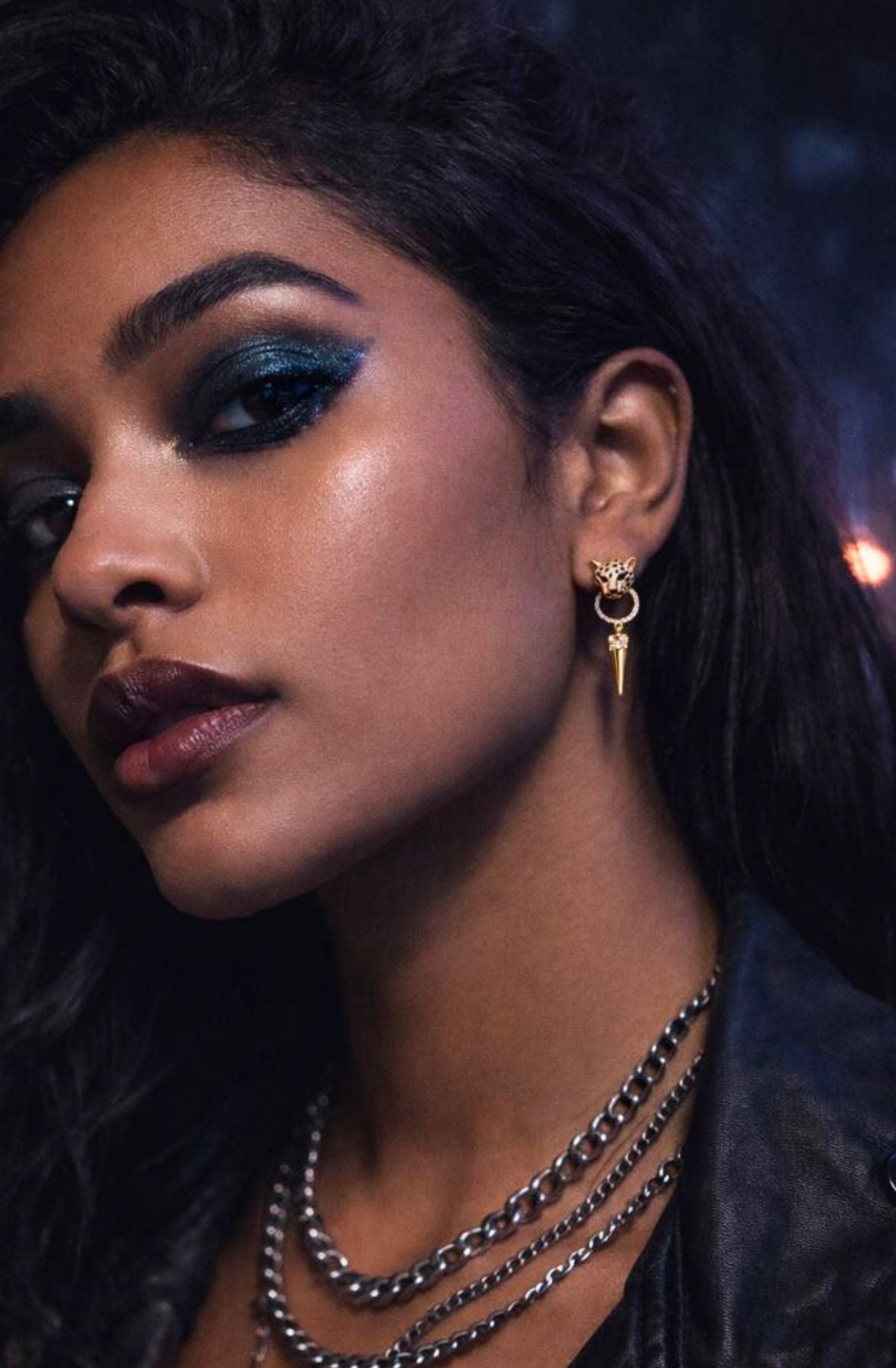 Leopard Drop Earrings