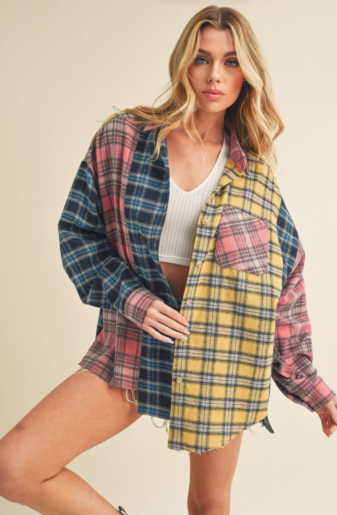 Mixed Signals Plaid Shirt