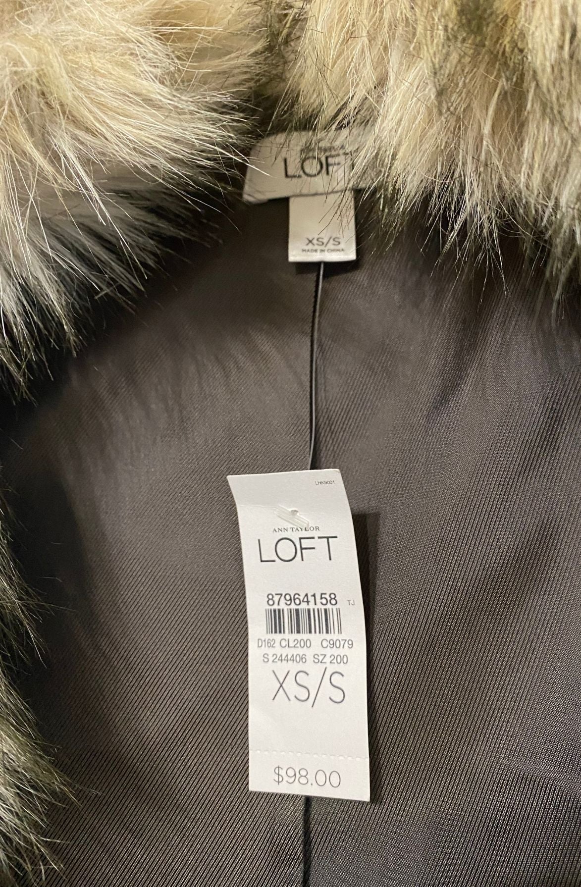 Ann Taylor Loft Fur Vest