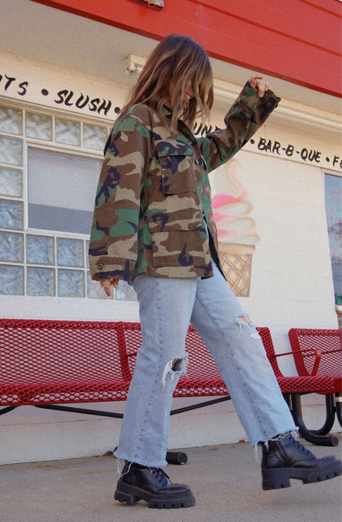 Reworked Vintage Camo Jacket
