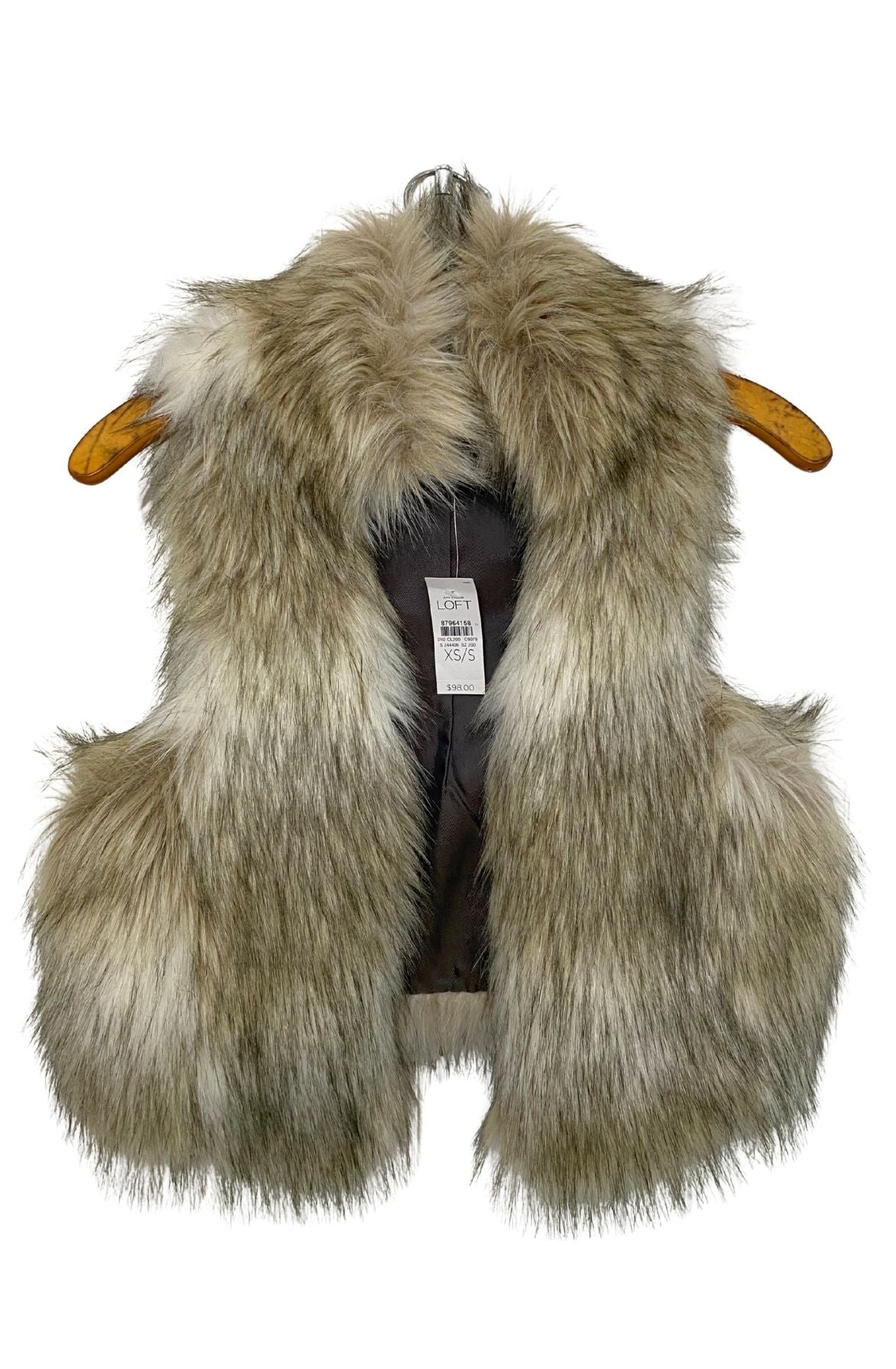 Ann Taylor Loft Fur Vest